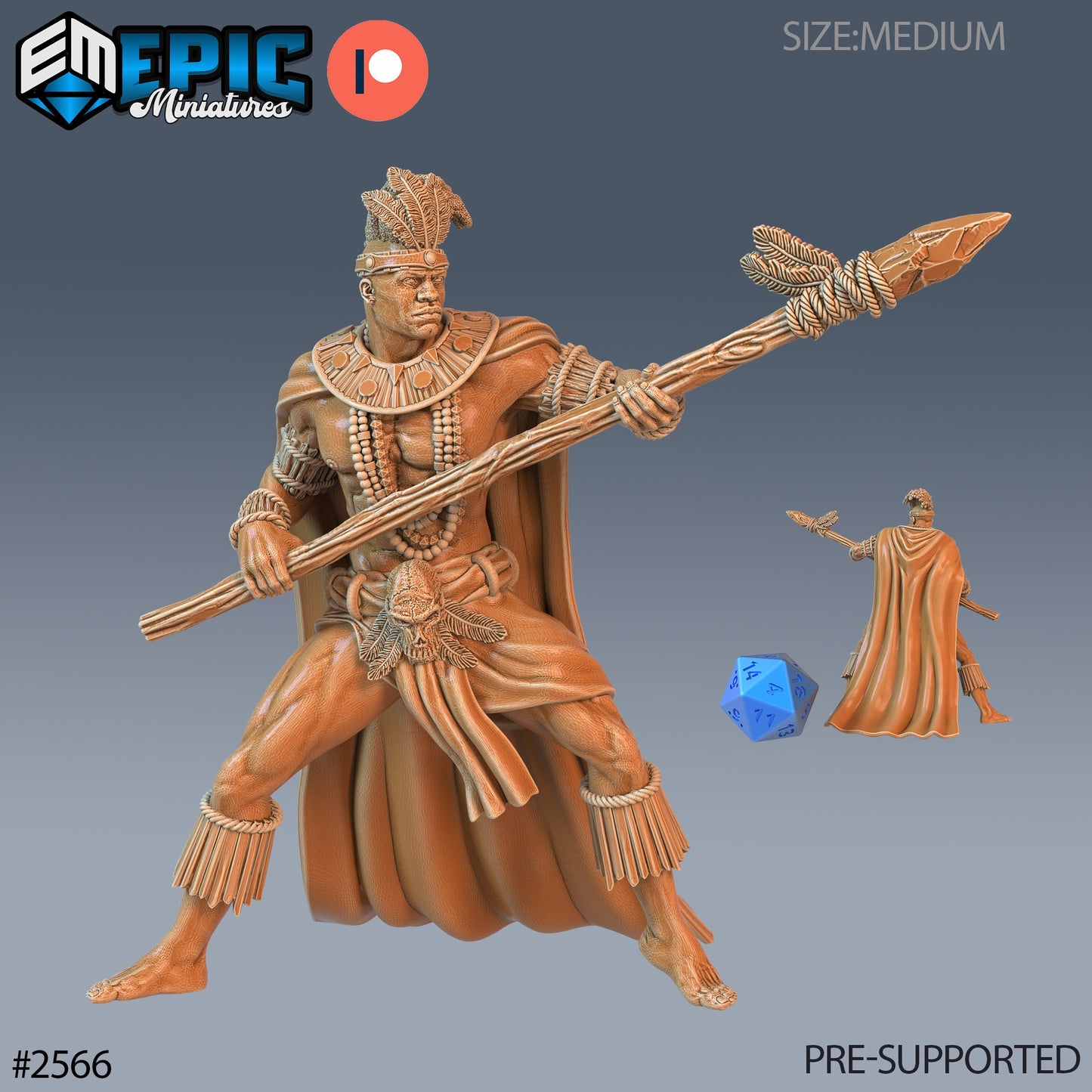 Spear Warrior (3 Variants Available) - Epic Miniatures