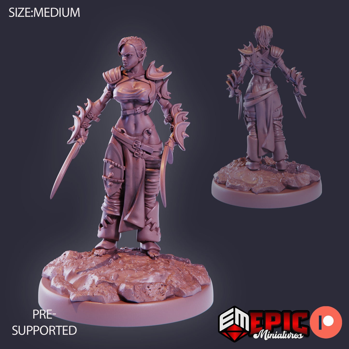 Elven Huntress (3 Variants Available) - Epic Miniatures