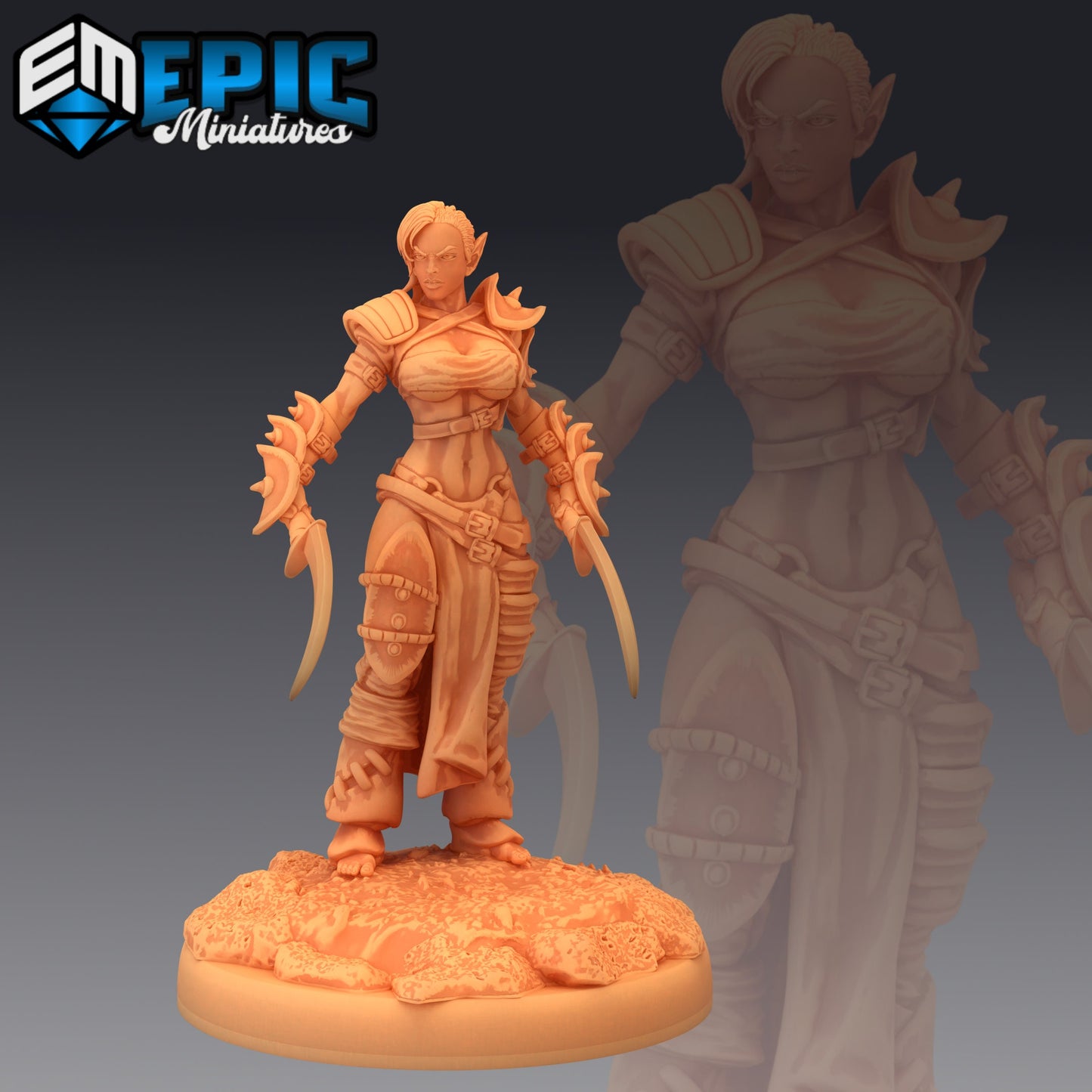 Elven Huntress (3 Variants Available) - Epic Miniatures