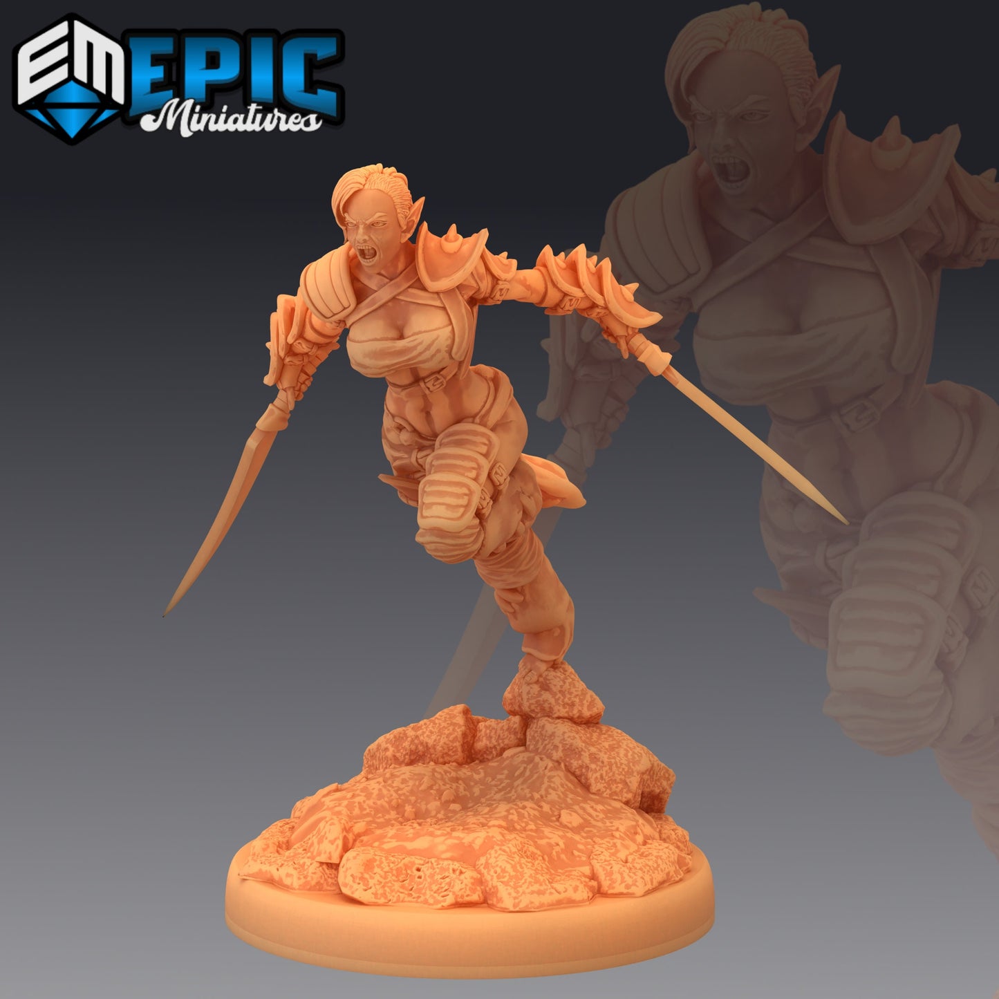 Elven Huntress (3 Variants Available) - Epic Miniatures