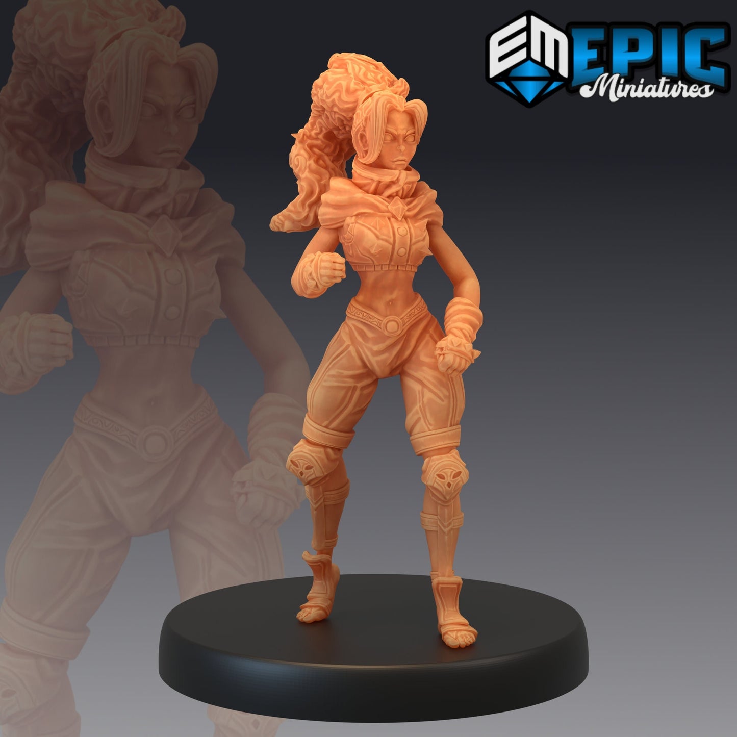 Monk Adventurer (3 Variants) - Epic Miniatures