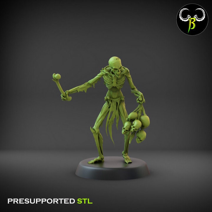 Flesh Skeleton Lance Set 1 (6 Variants Available) - Clay Beast Creations