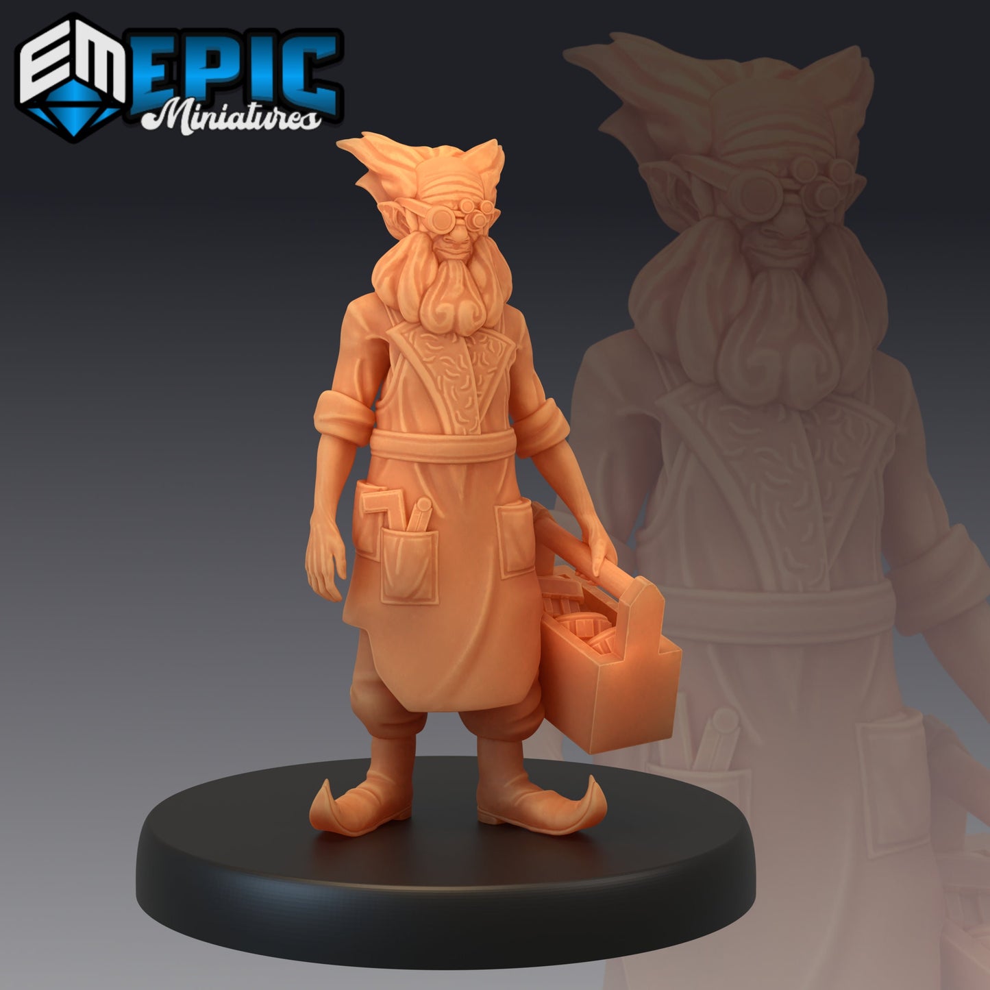 Halfling Inventor Barnabas (3 Variants Available) - Epic Miniatures