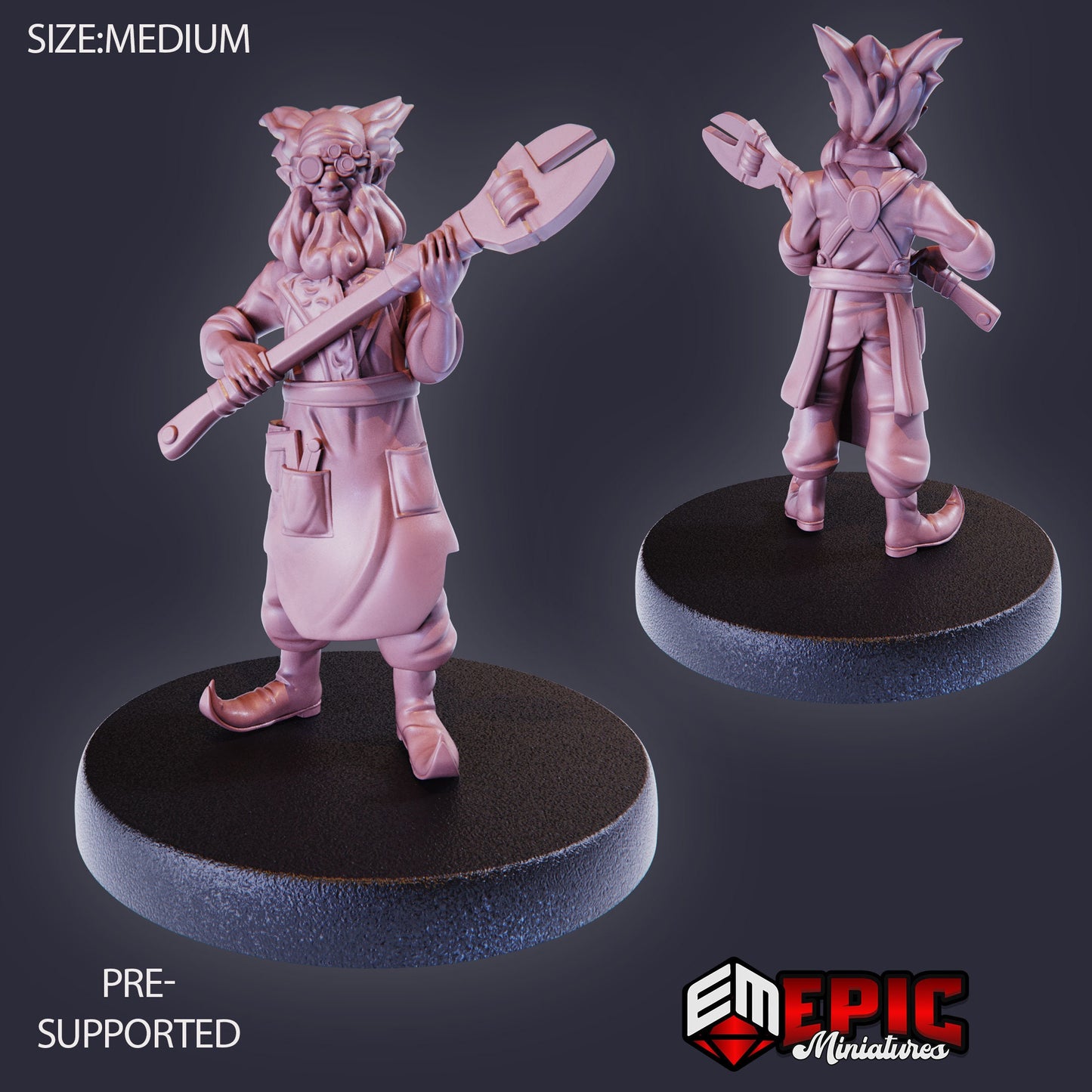 Halfling Inventor Barnabas (3 Variants Available) - Epic Miniatures
