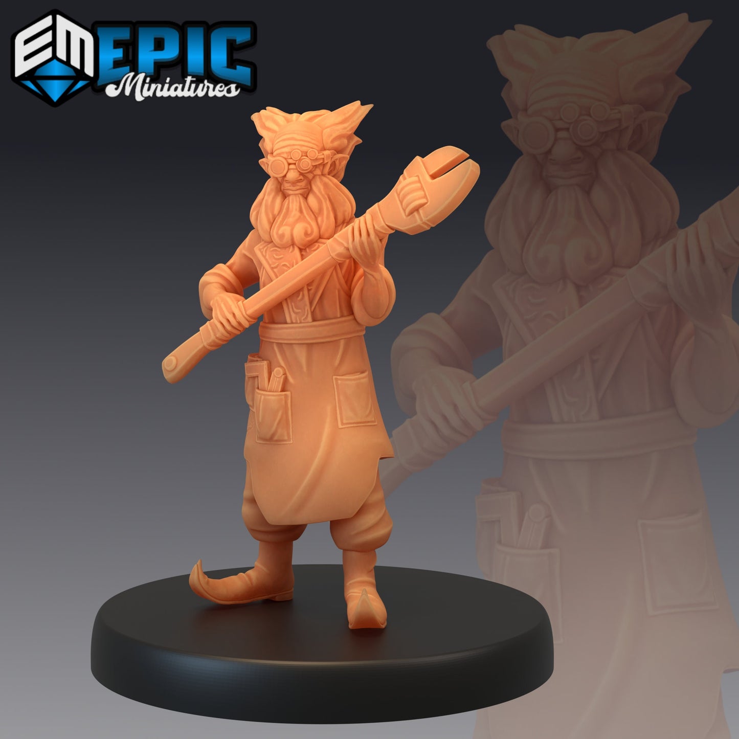 Halfling Inventor Barnabas (3 Variants Available) - Epic Miniatures