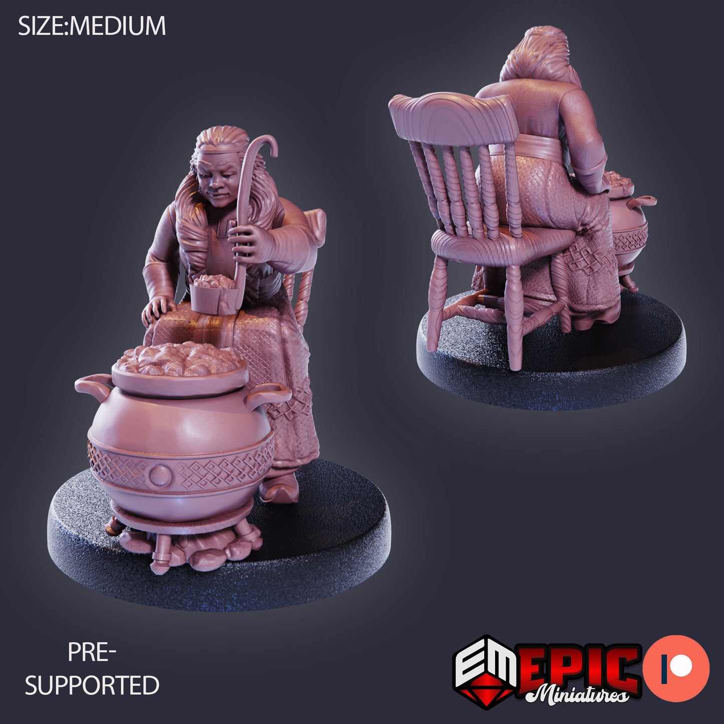 Fire Dwarf Female (3 Variants) - Epic Miniatures