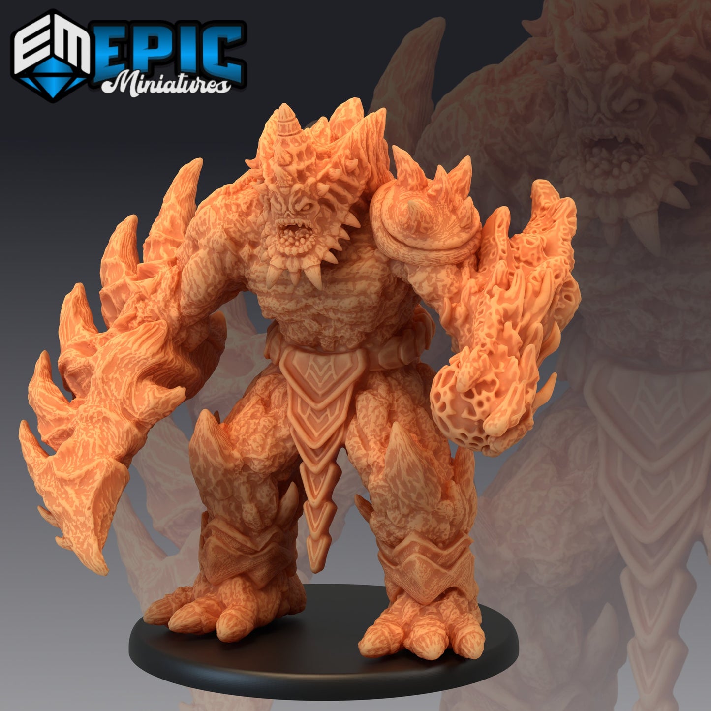 Lava Golem (3 Variants Available) - Epic Miniatures