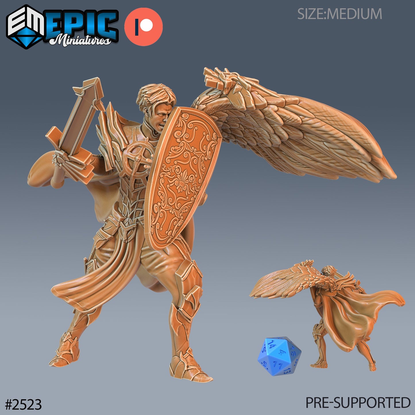 Half Angel Paladin (3 Variants Available) - Epic Miniatures
