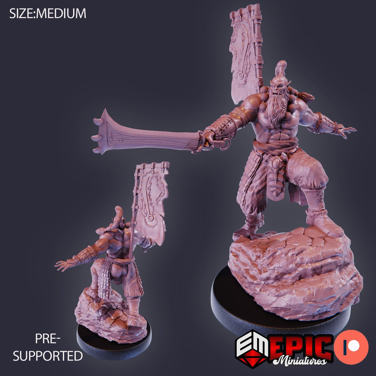Orc Blade Master (3 Variants) - Epic Miniatures