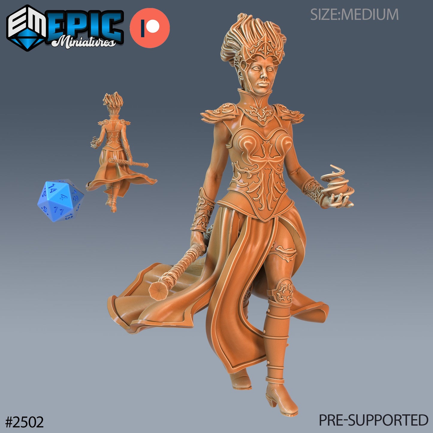 Wind Genasi Female (3 Variants Available) - Epic Miniatures