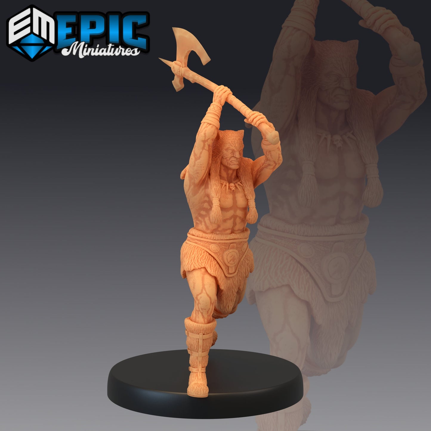 Barbarian Champion (3 Variants Available) - Epic Miniatures