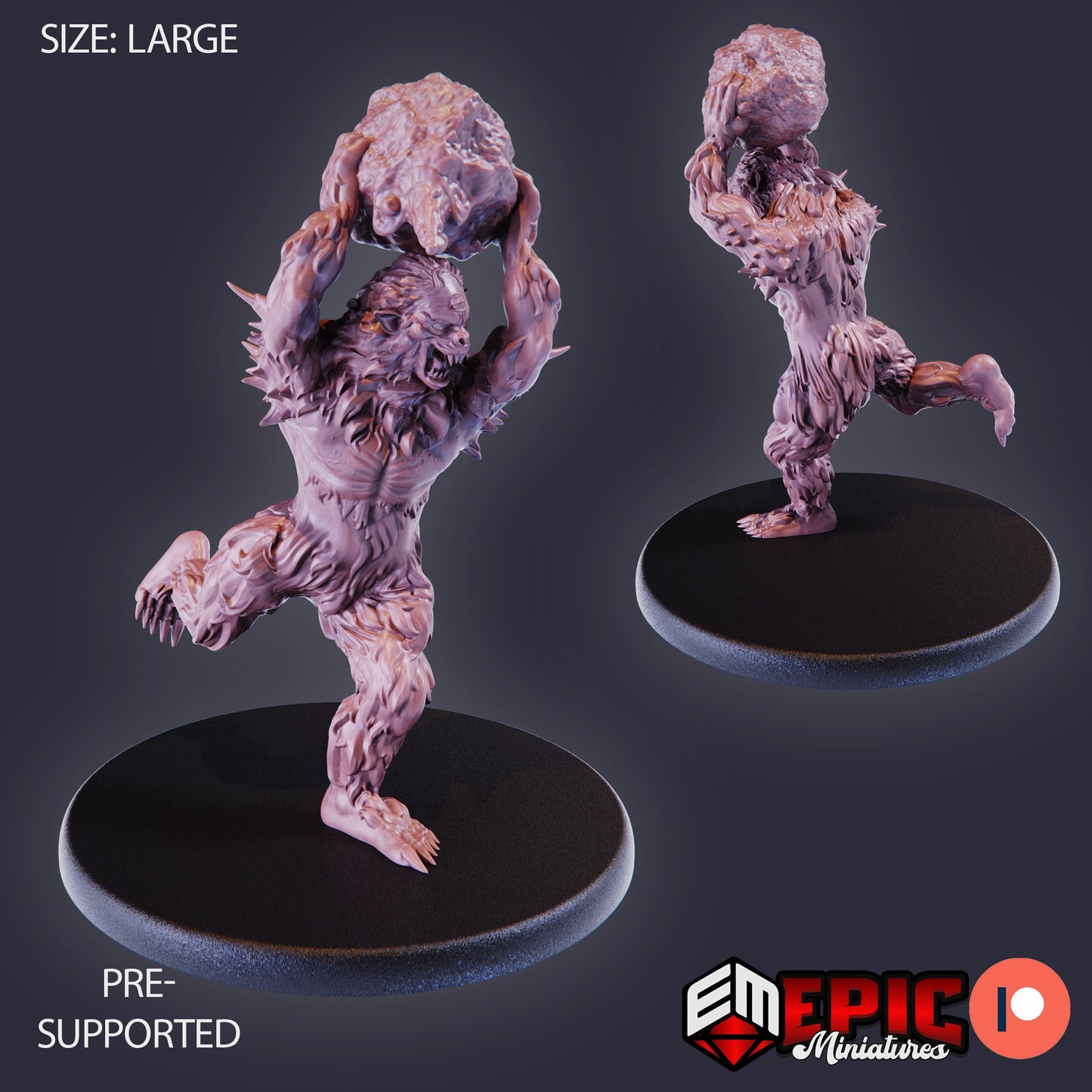 Burrowing Troll (3 Variants) - Epic Miniatures