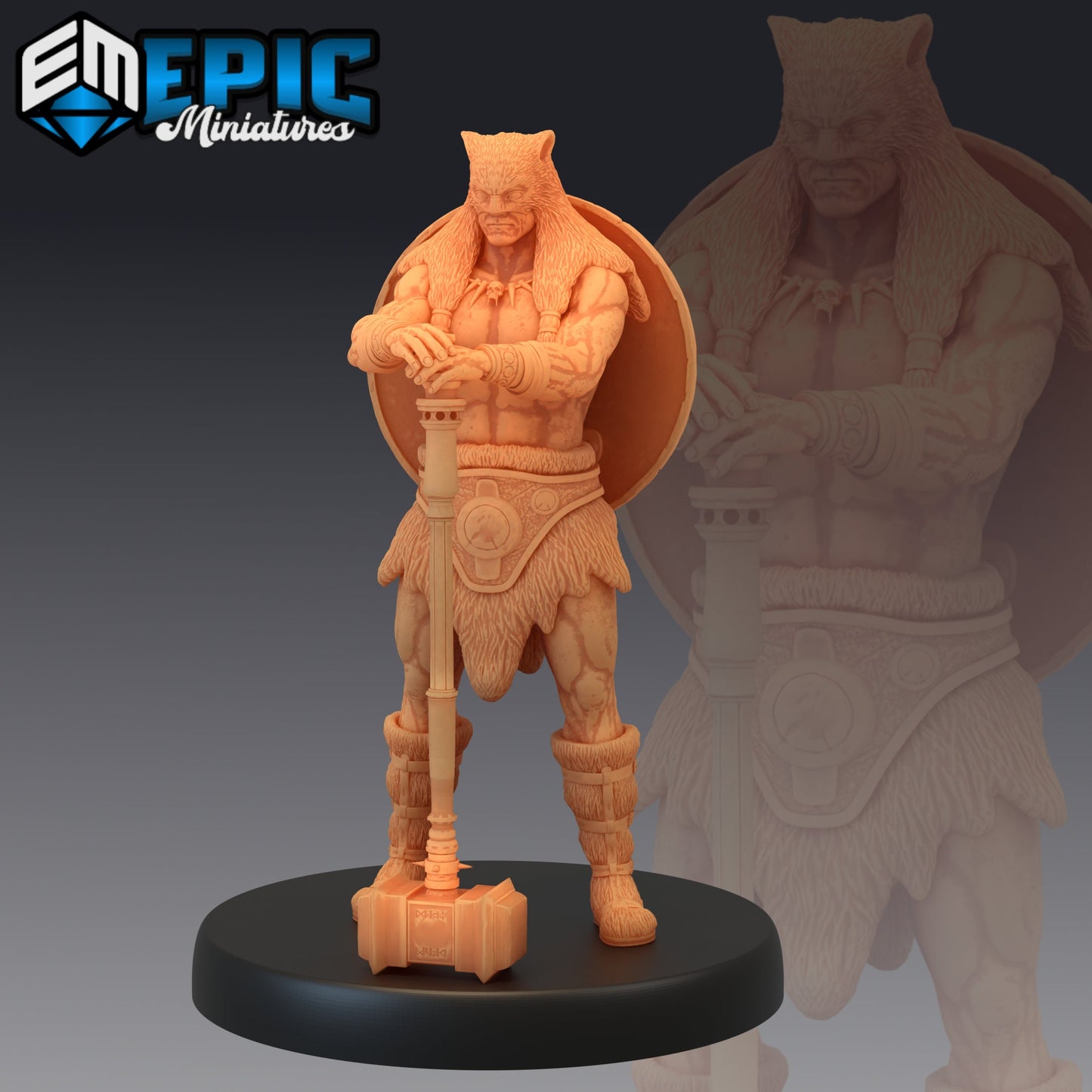 Barbarian Champion (3 Variants Available) - Epic Miniatures
