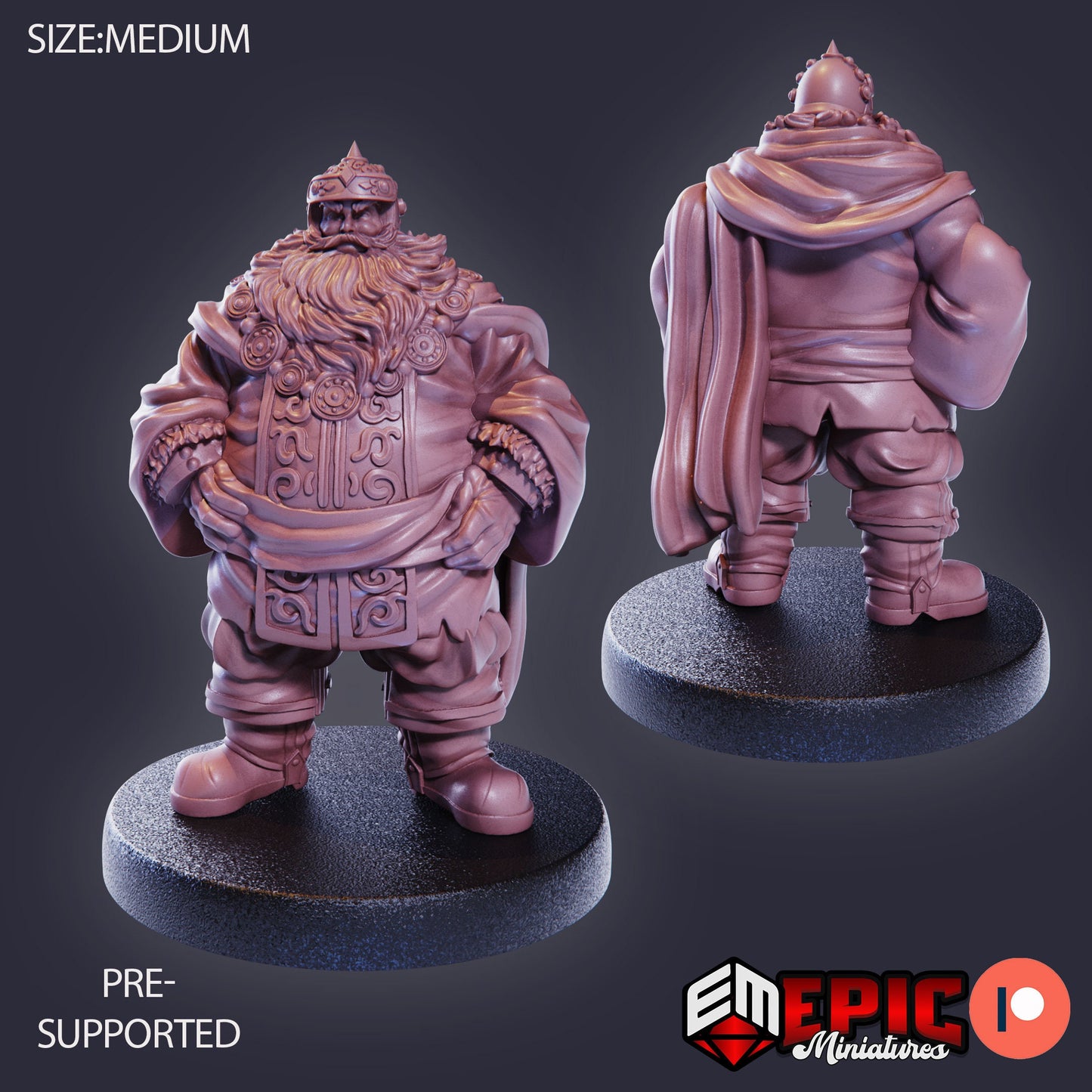 Fire Dwarf Male (3 Variants) - Epic Miniatures