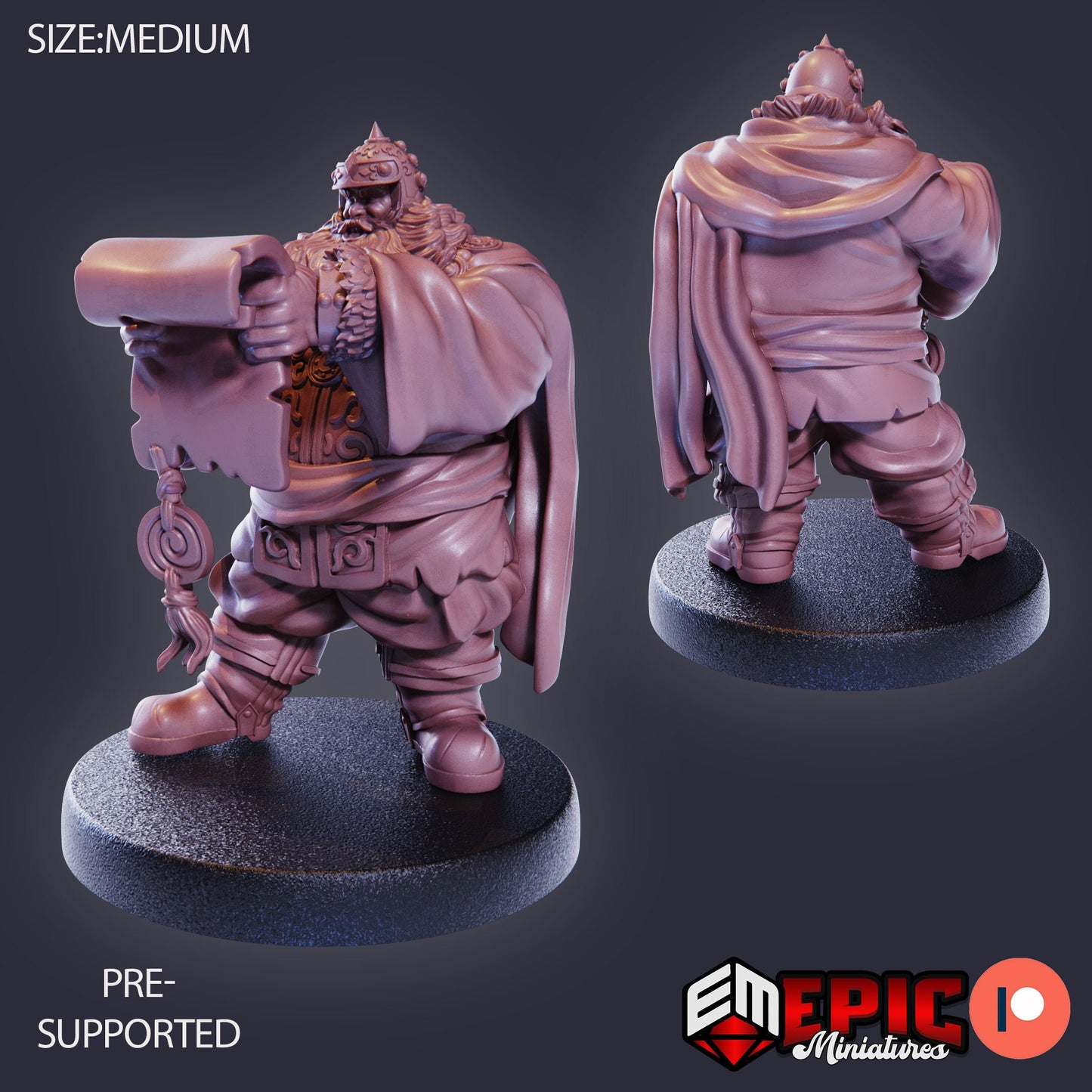 Fire Dwarf Male (3 Variants) - Epic Miniatures