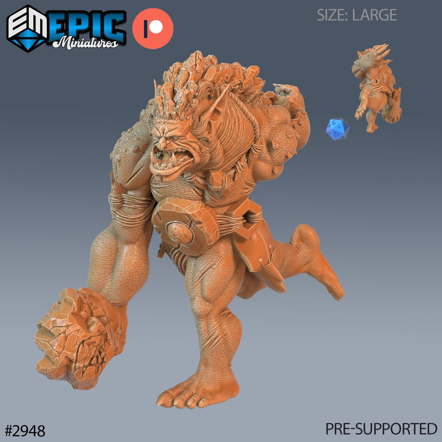Rock Troll (3 Variants Available) - Epic Miniatures
