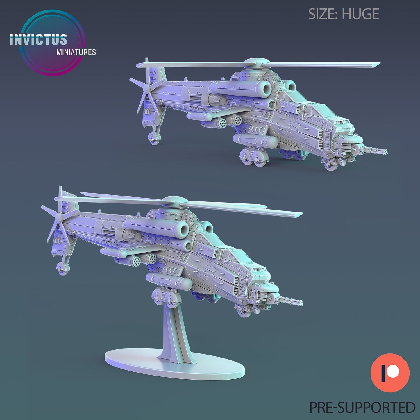 Jungle Helicopter (2 Variants Available) - Invictus Miniatures