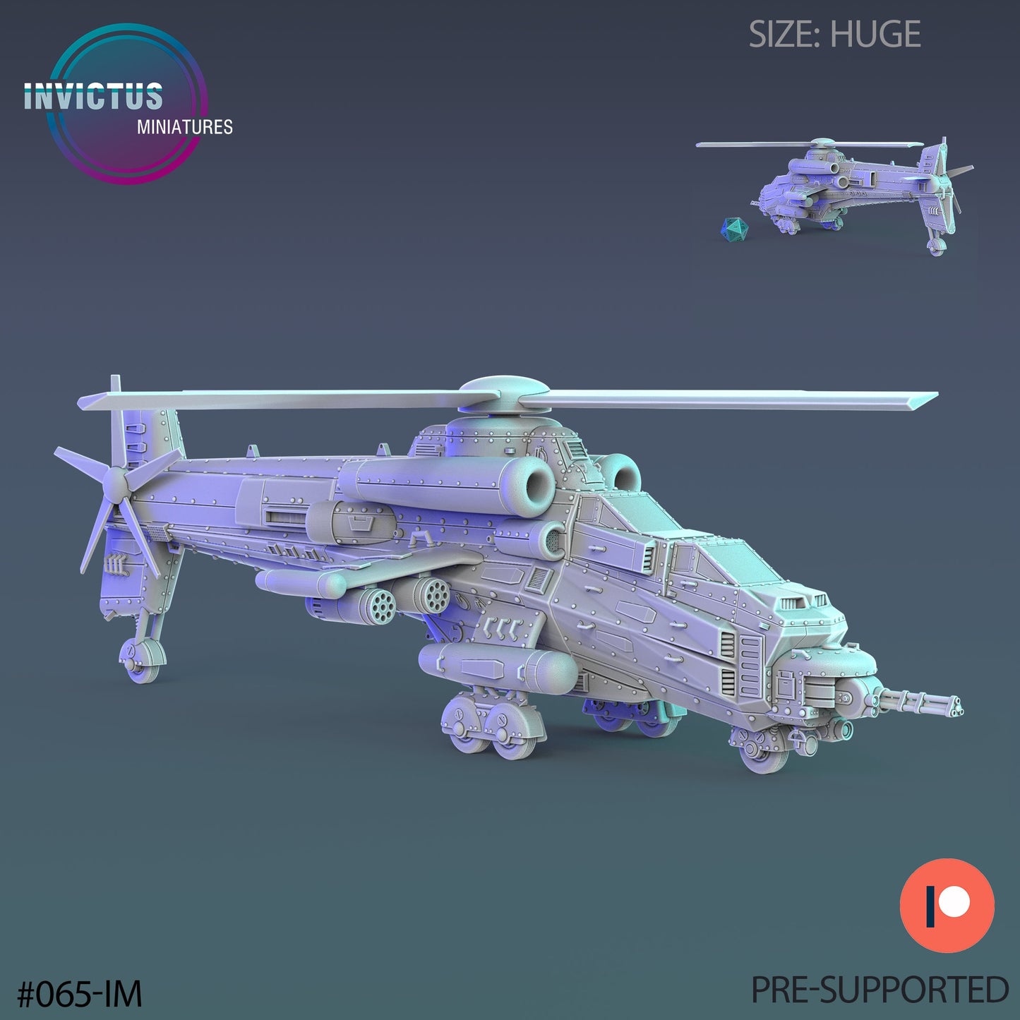 Jungle Helicopter (2 Variants Available) - Invictus Miniatures