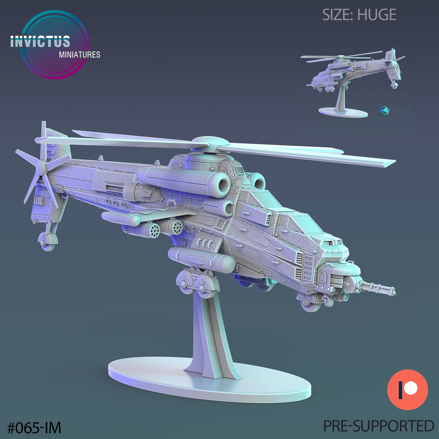 Jungle Helicopter (2 Variants Available) - Invictus Miniatures