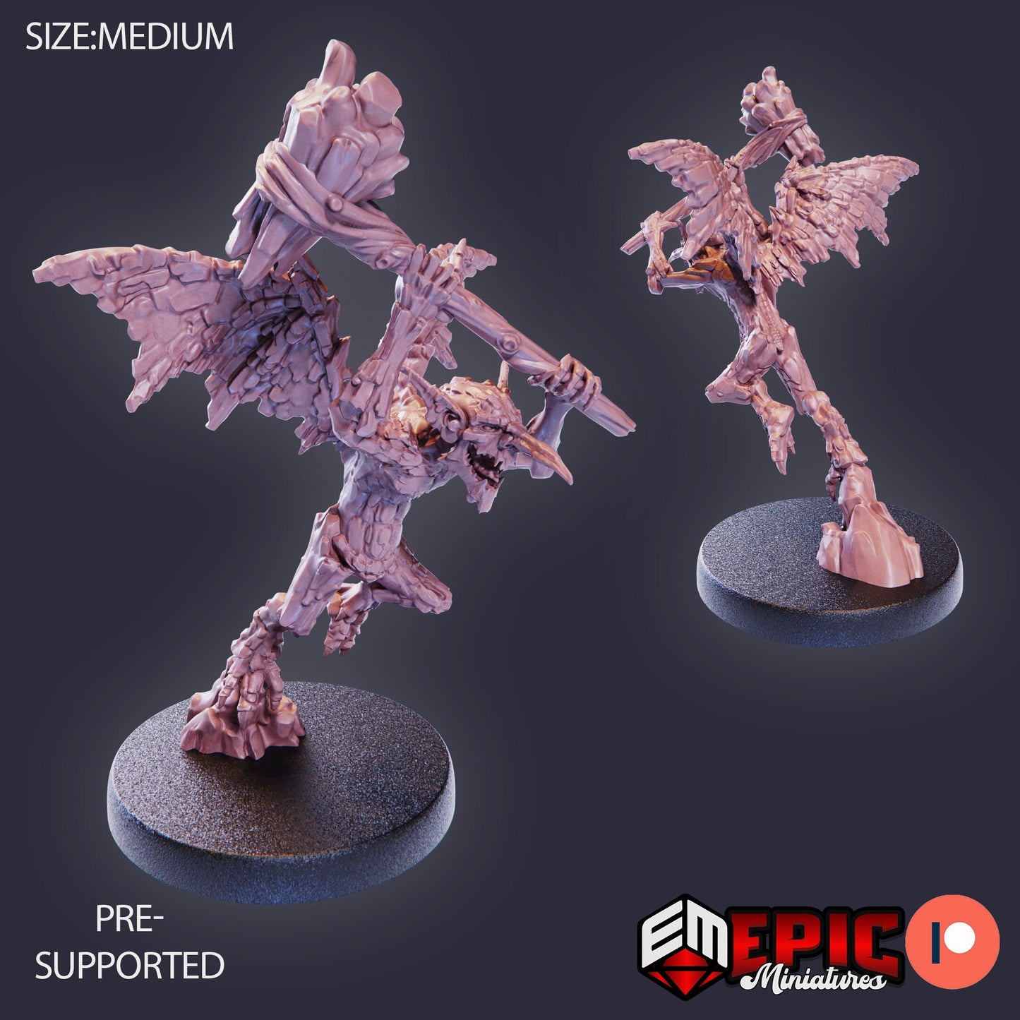 Earth Mephit (2 Variants Available) - Epic Miniatures