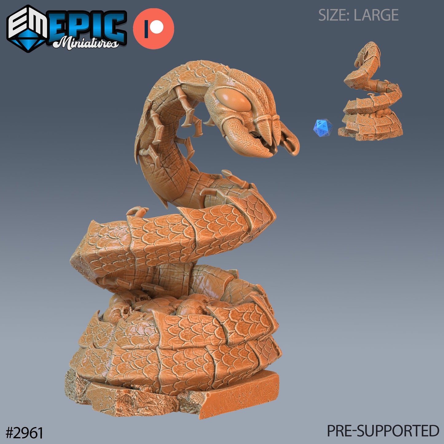 Cave Centipede (3 Variants Available) - Epic Miniatures