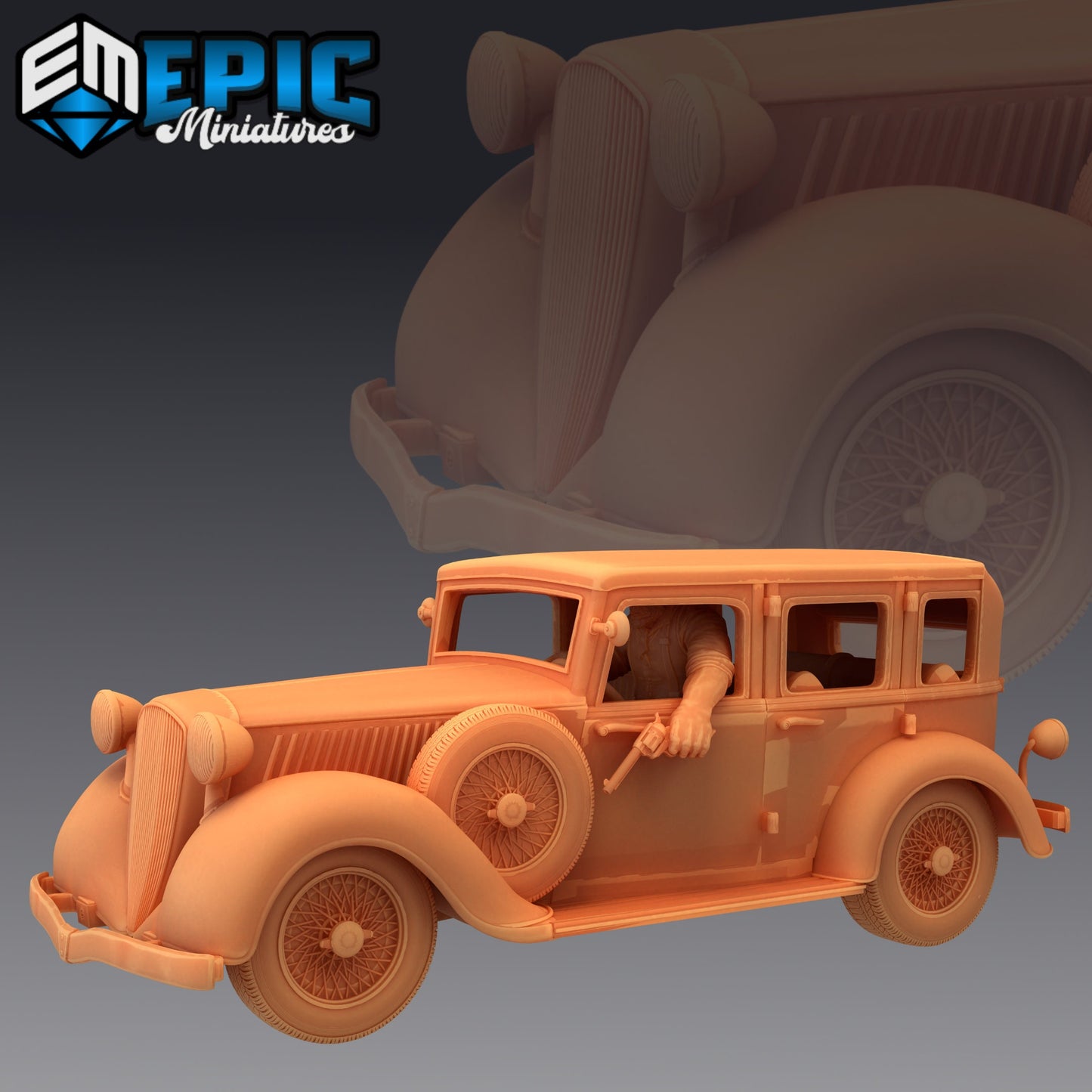 Taxi and Orc Driver (2 Variants Available) - Epic Miniatures