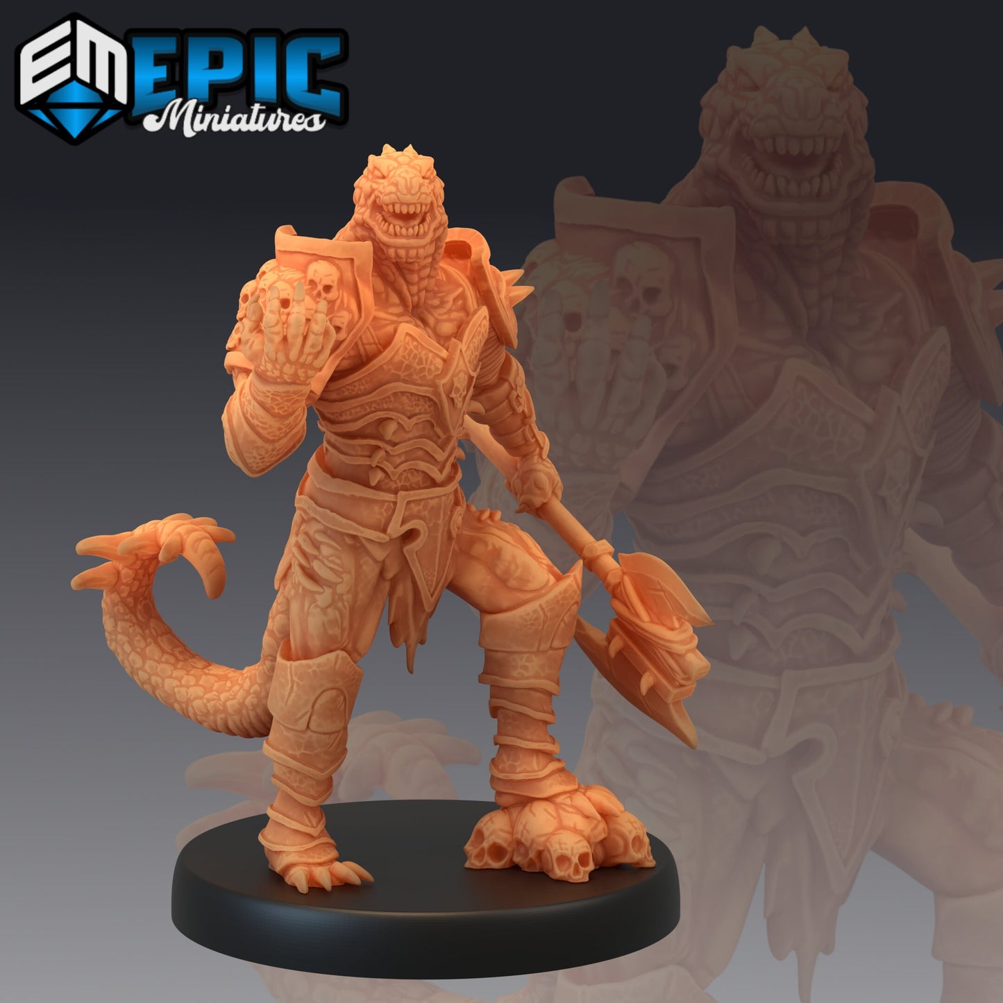 Lizardfolk Warrior (3 Variants Available) - Epic Miniatures