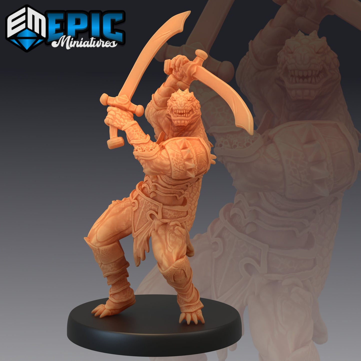 Lizardfolk Warrior (3 Variants Available) - Epic Miniatures