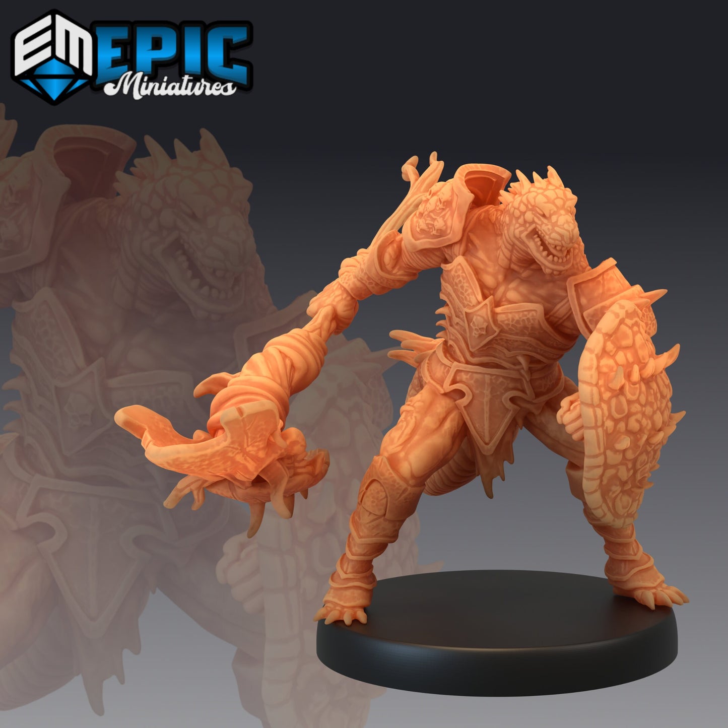 Lizardfolk Warrior (3 Variants Available) - Epic Miniatures