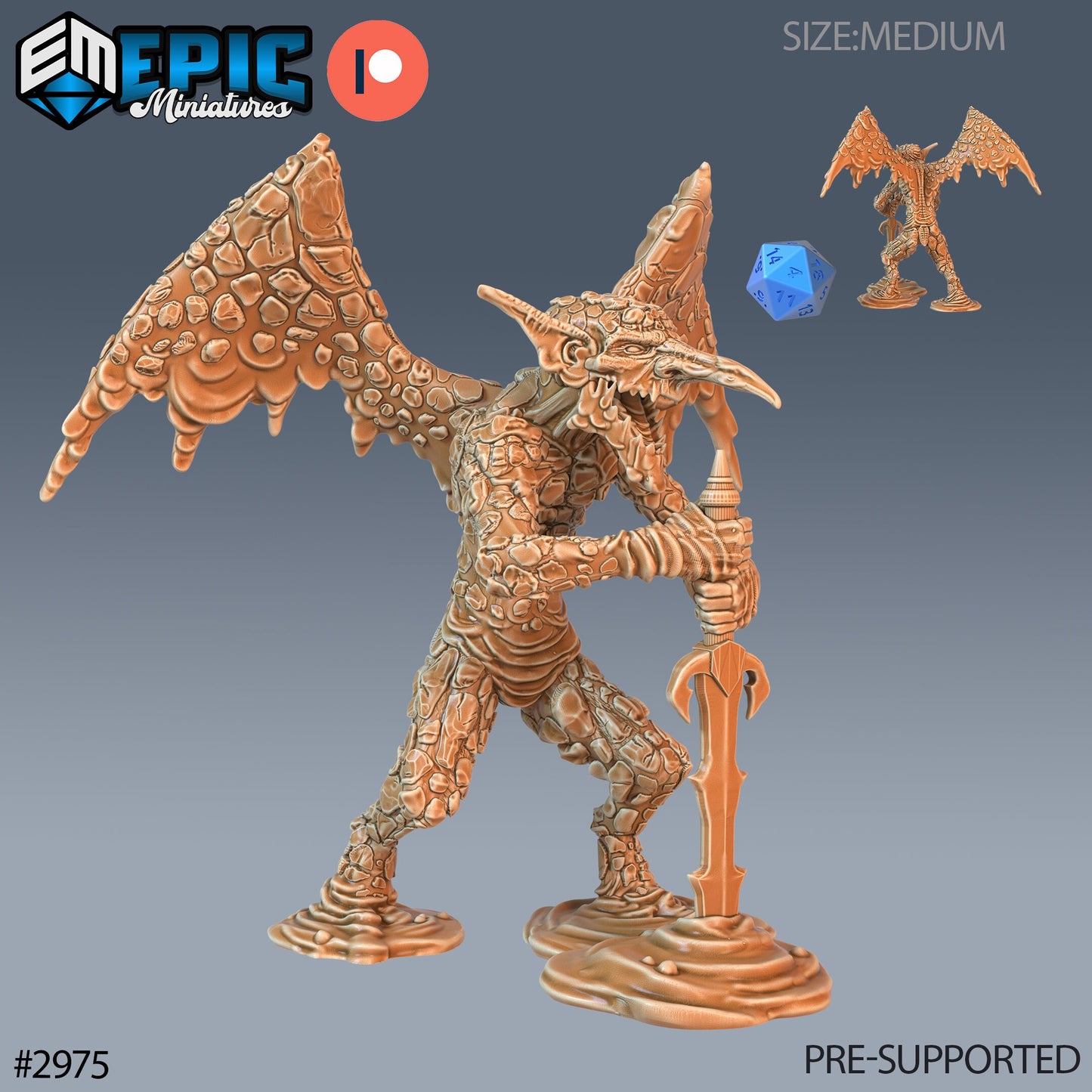 Magma Mephit (2 Variants Available) - Epic Miniatures