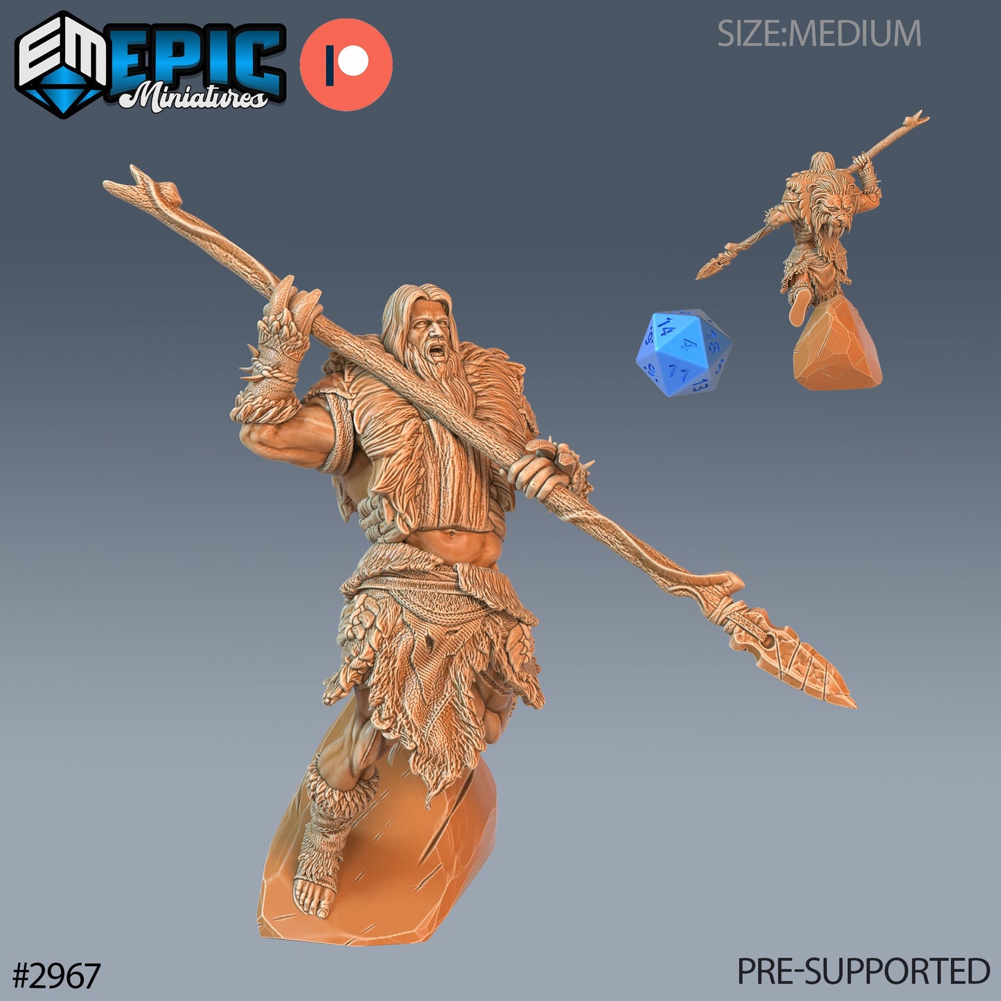 Caveman Barbarian (3 Variants Available) - Epic Miniatures
