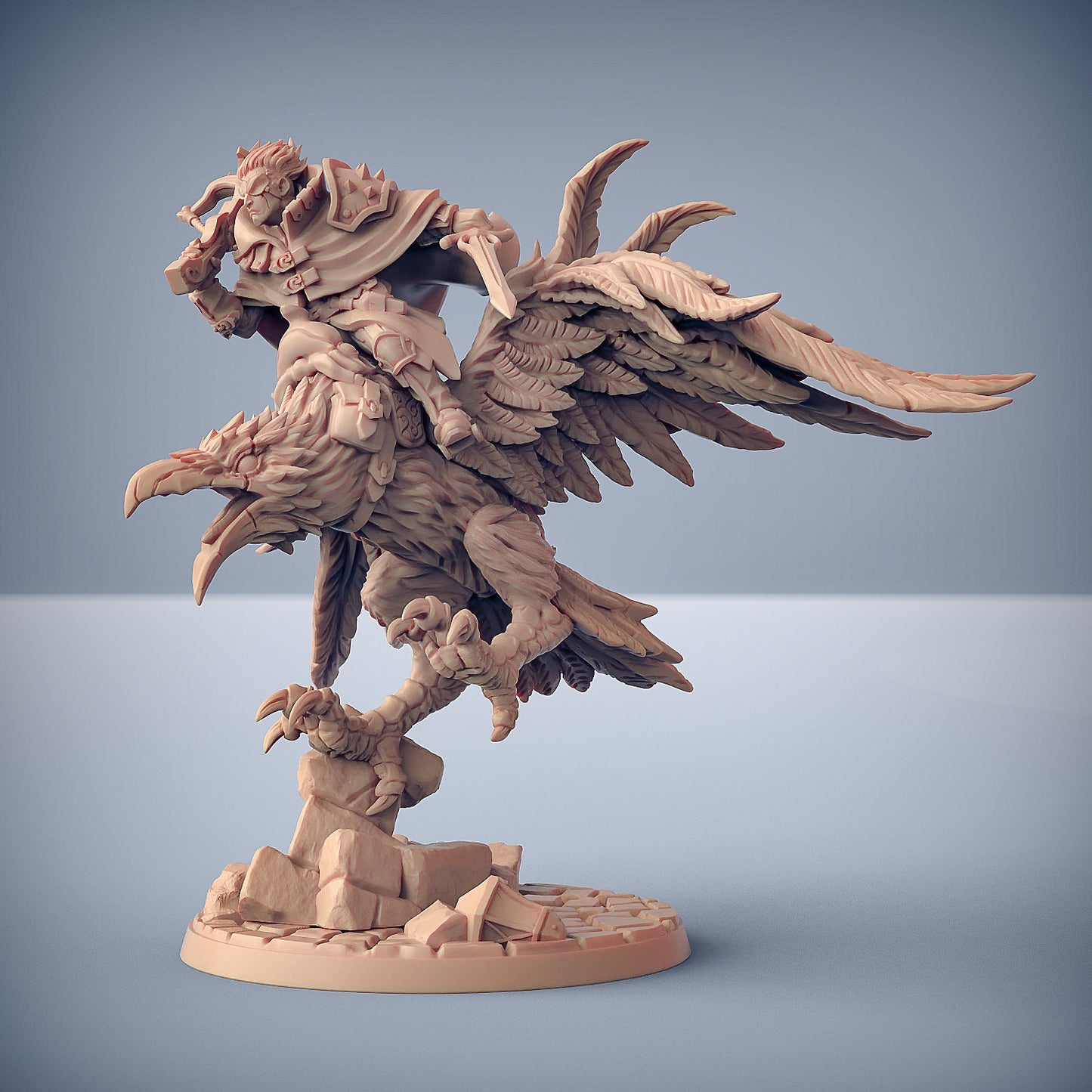 Aaron Blacksparrow riding a Dire Raven - Artisan Guild