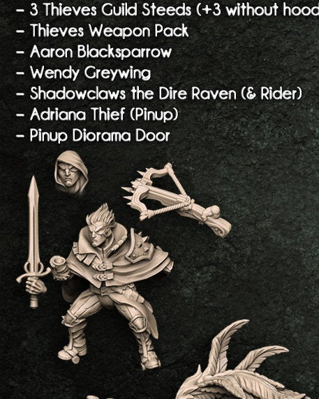 Aaron Blacksparrow riding a Dire Raven - Artisan Guild