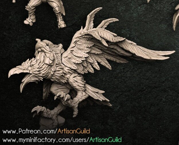 Aaron Blacksparrow riding a Dire Raven - Artisan Guild