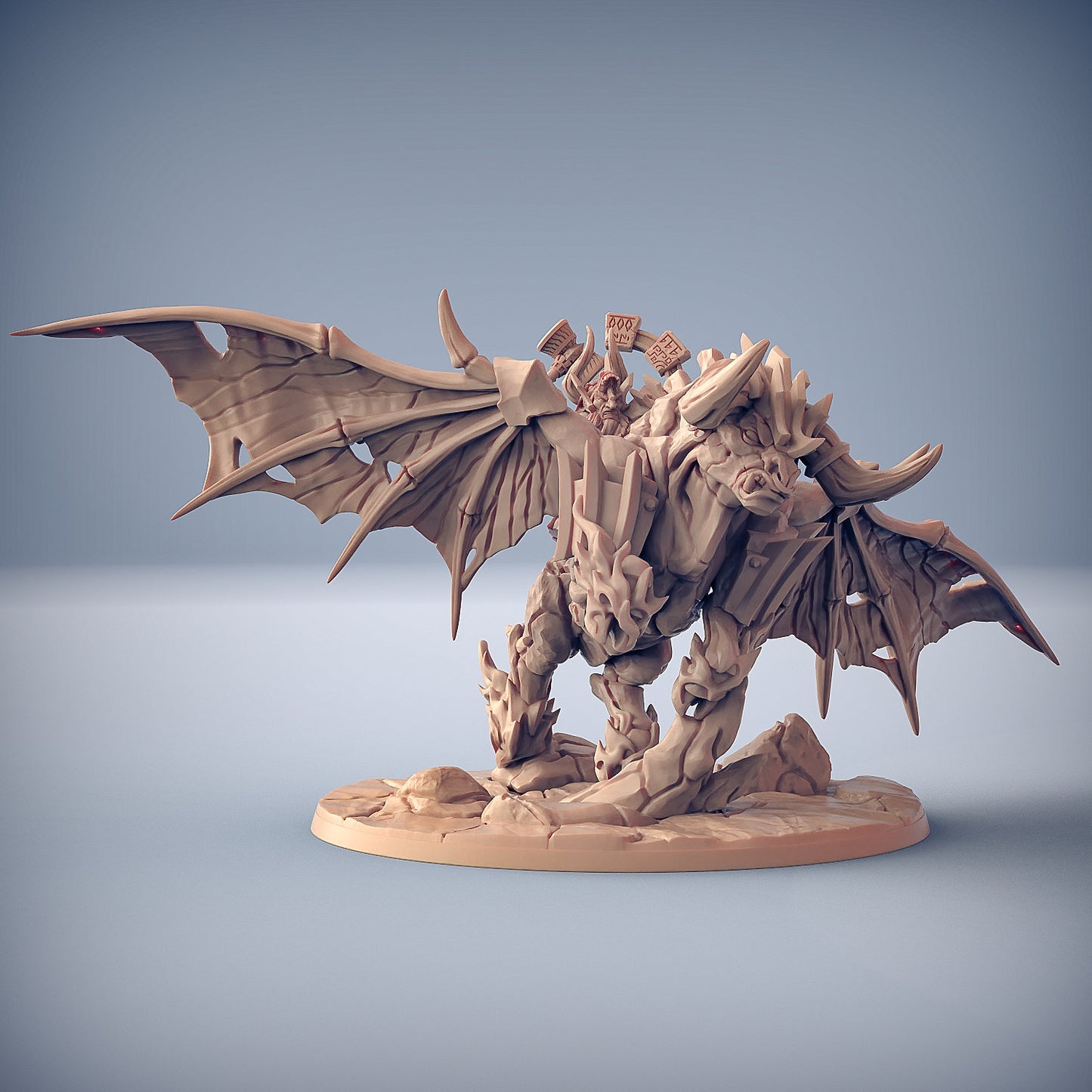 Runakk Forgemaster riding a Firebrand - Artisan Guild