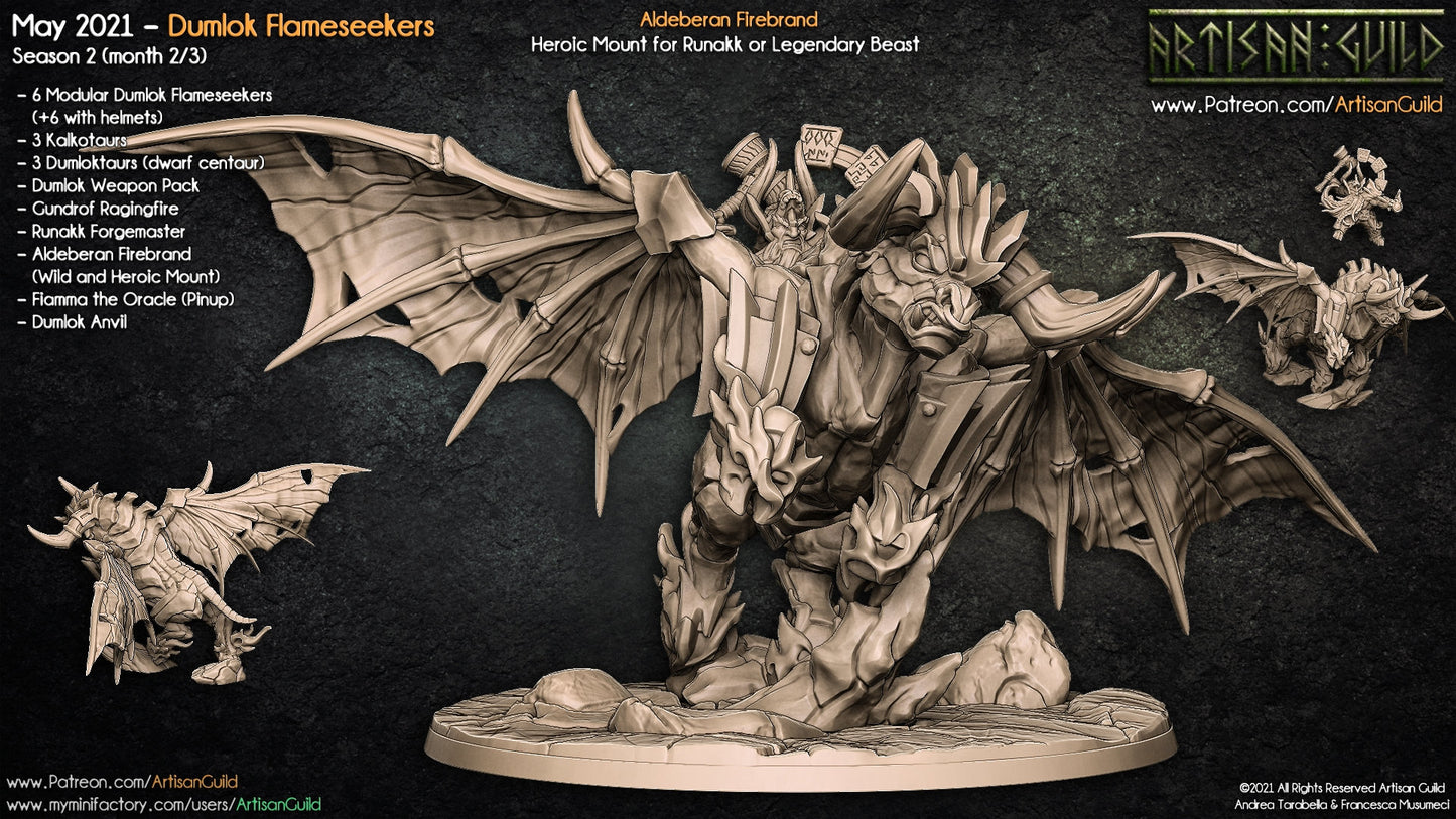 Runakk Forgemaster riding a Firebrand - Artisan Guild