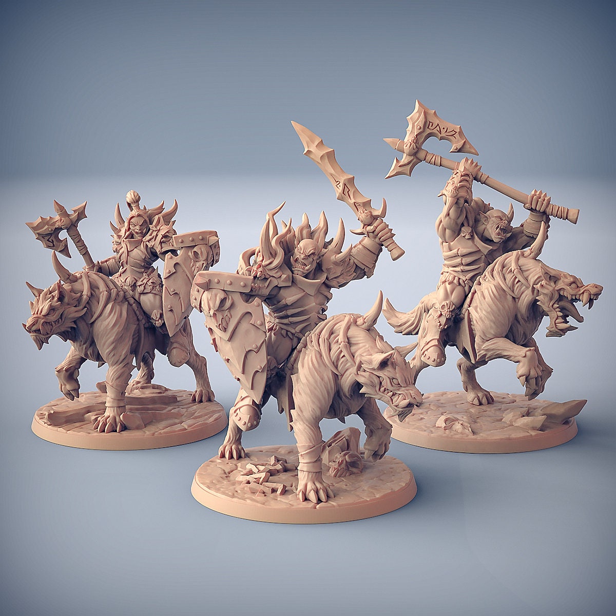 Frostmetal Worg Riders (3 Variants Available) - Artisan Guild