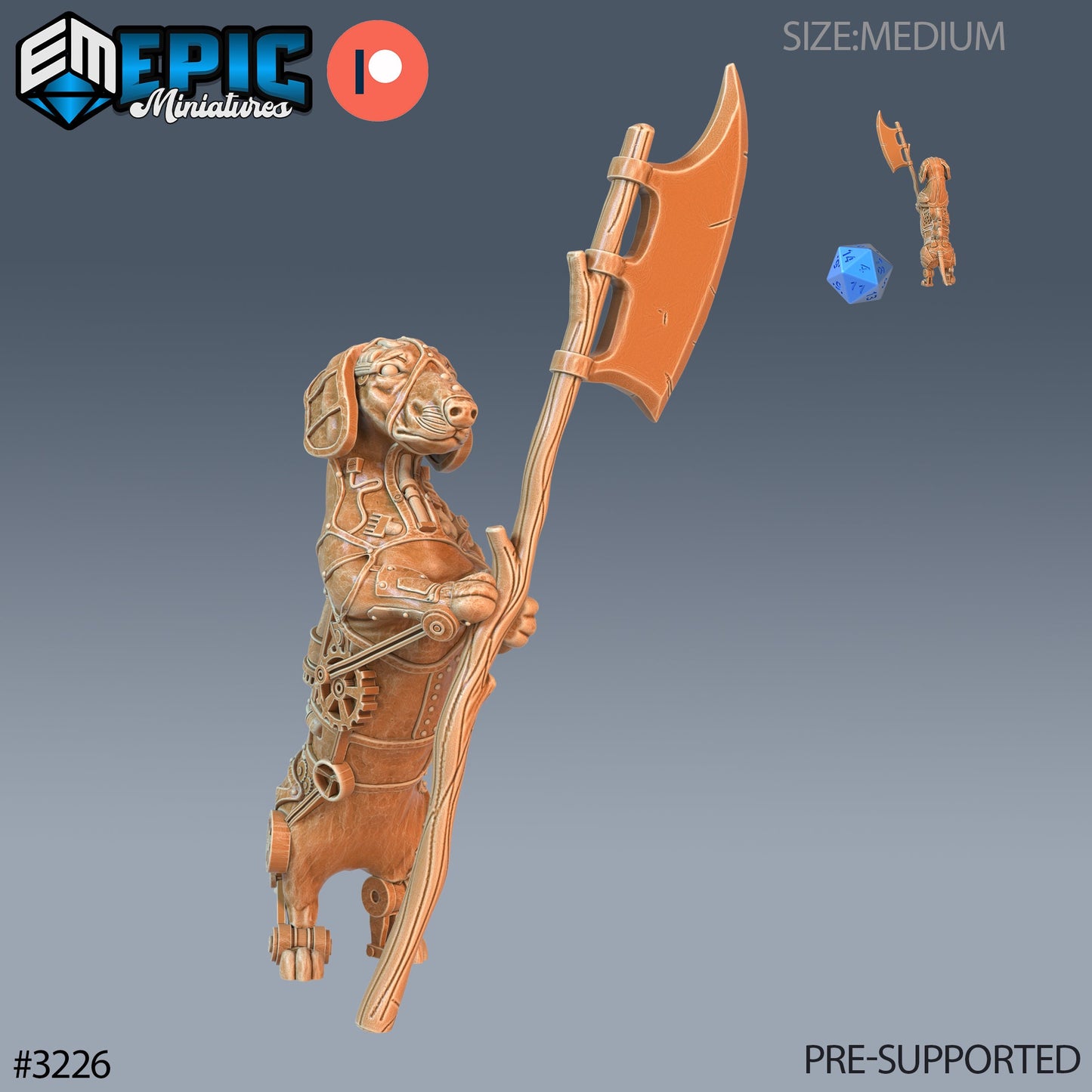 Construct Dachshund (3 Variants Available) - Epic Miniatures