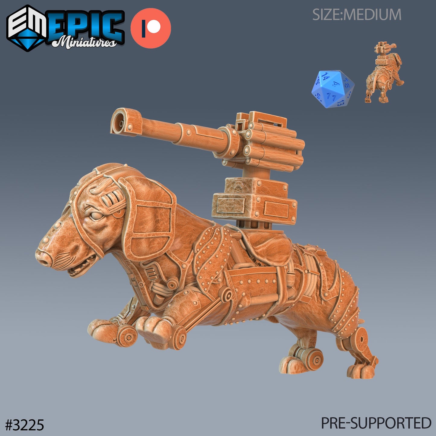 Construct Dachshund (3 Variants Available) - Epic Miniatures