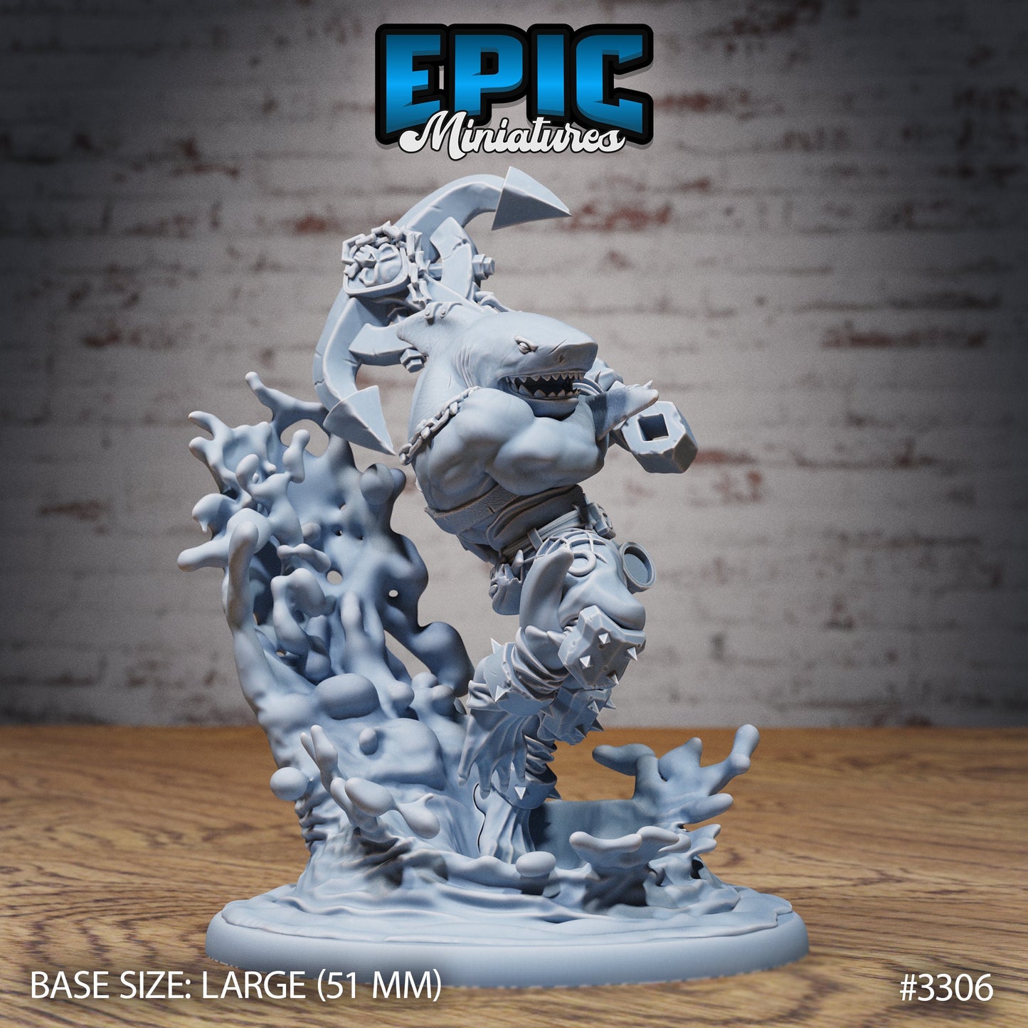 Sharkfolk Anchor Pirate (3 Variants Available) - Epic Miniatures