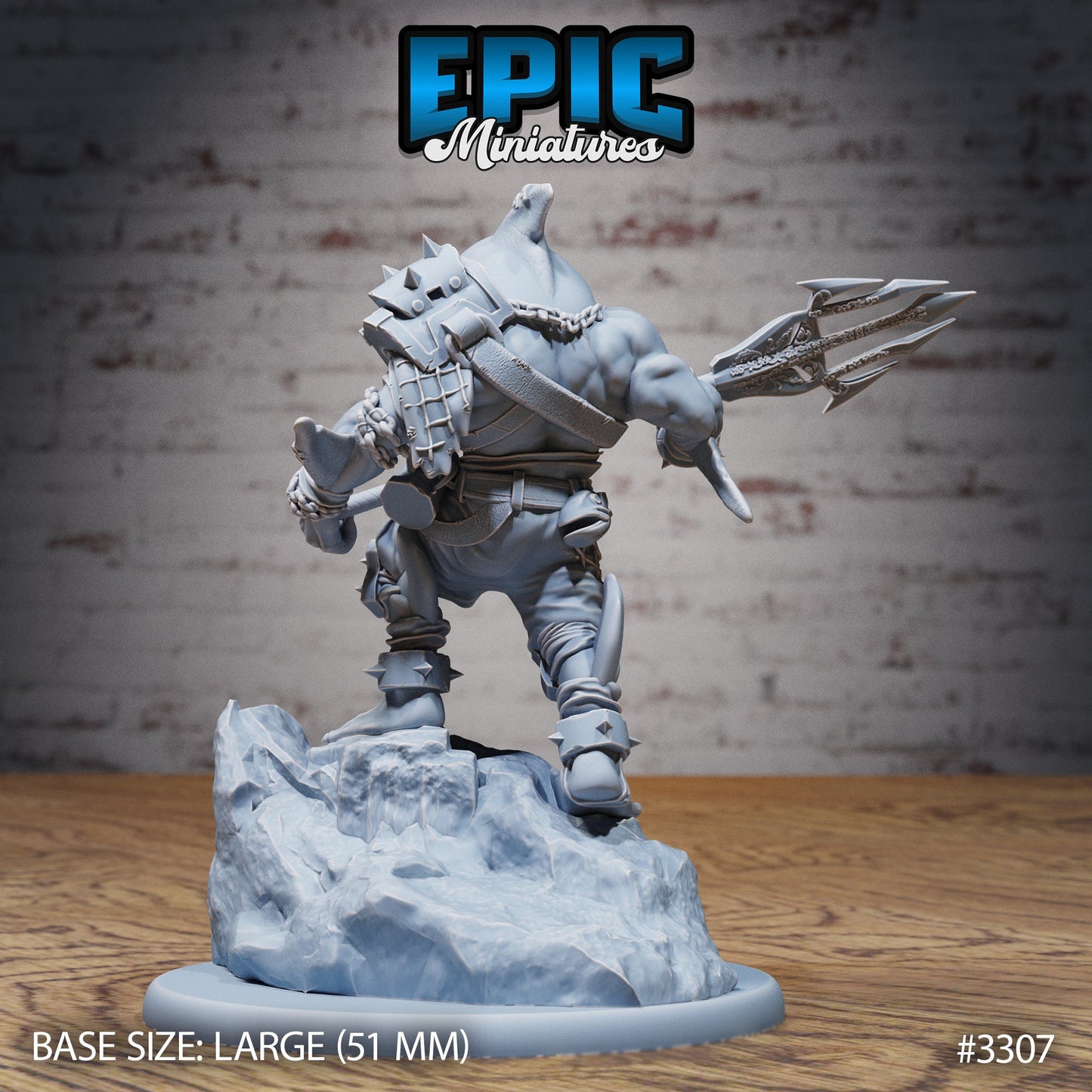 Sharkfolk Anchor Pirate (3 Variants Available) - Epic Miniatures
