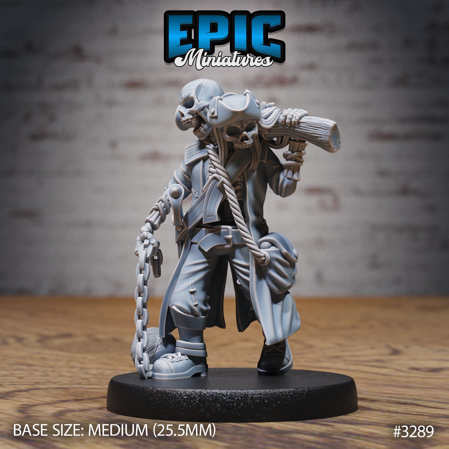 Undead Pirate Crew, Set 2 (4 Variants Available) - Epic Miniatures