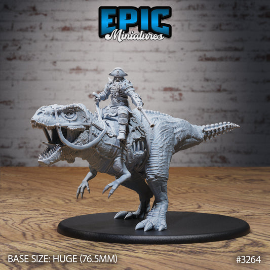 Cursed Captain riding a Zombie T-Rex - Epic Miniatures