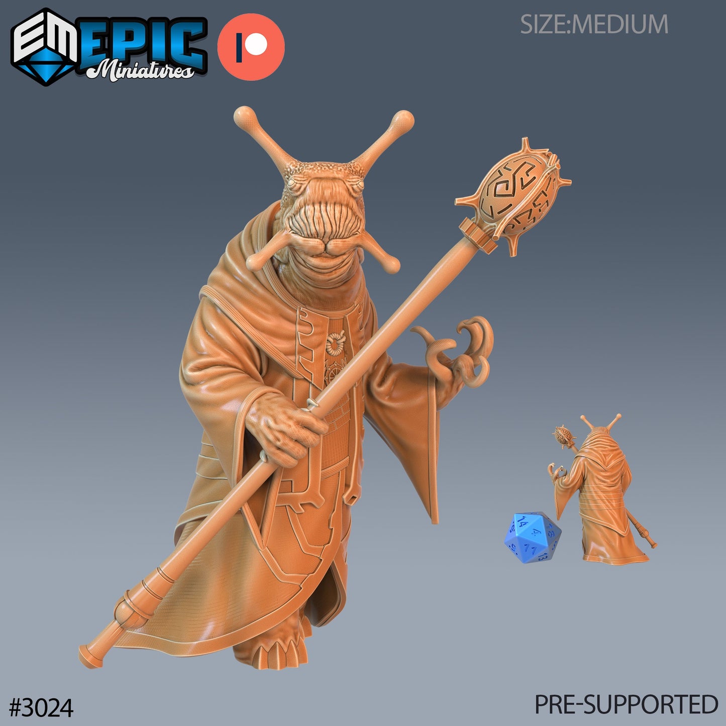 Snail Mage (3 Variants Available) - Epic Miniatures