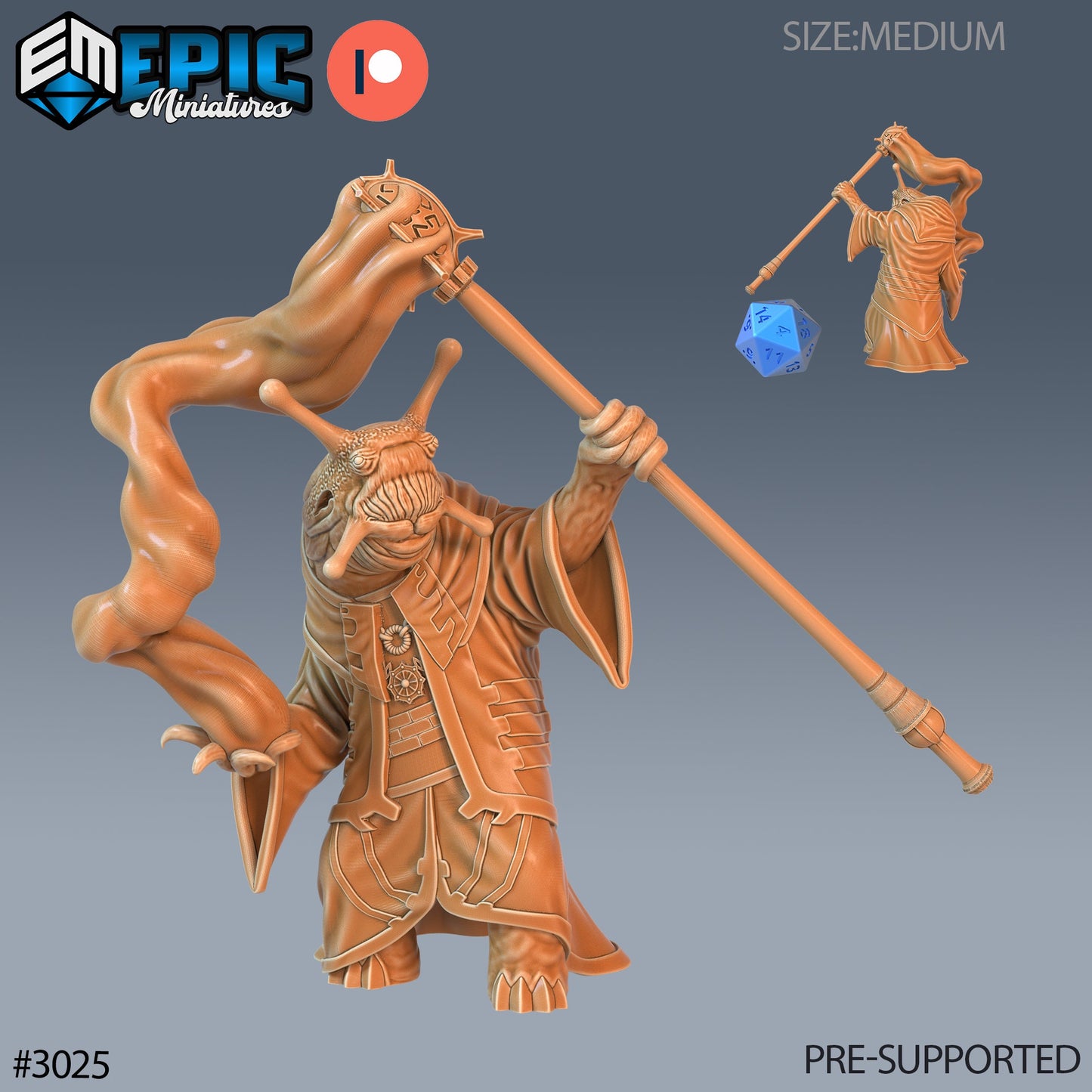 Snail Mage (3 Variants Available) - Epic Miniatures