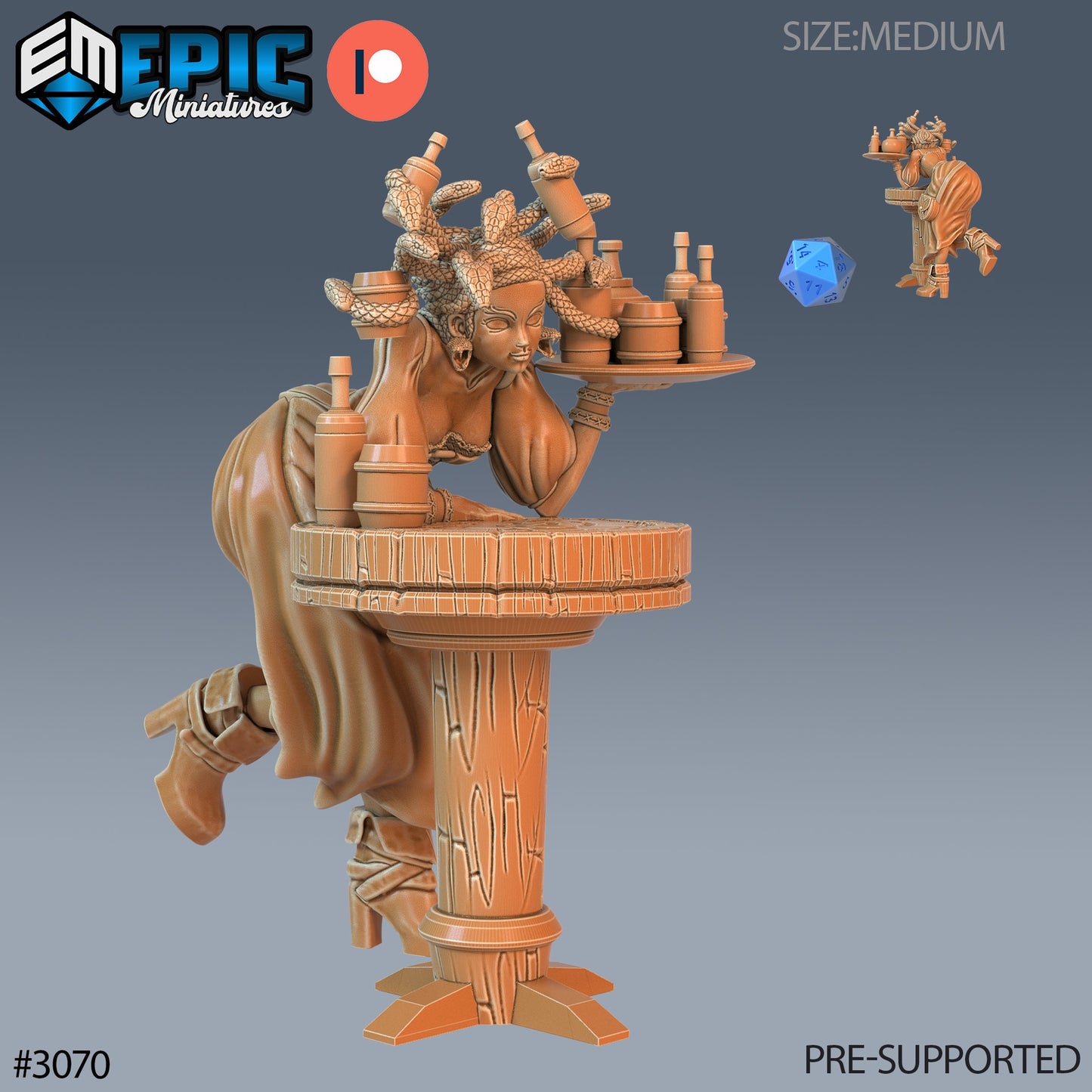 Gorgon Waitress (3 Variants Available) - Epic Miniatures