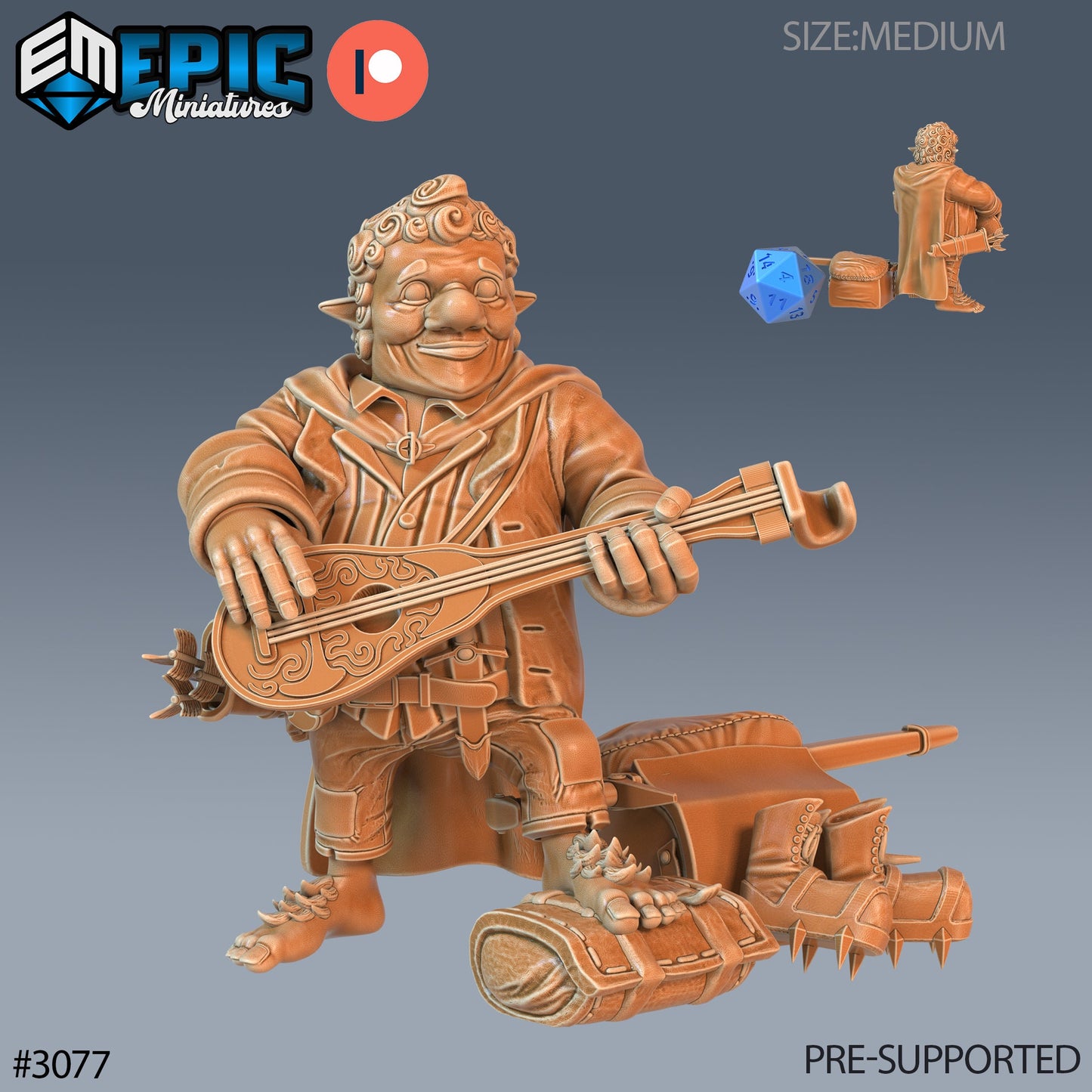 Halfling Traveller (3 Variants Available) - Epic Miniatures