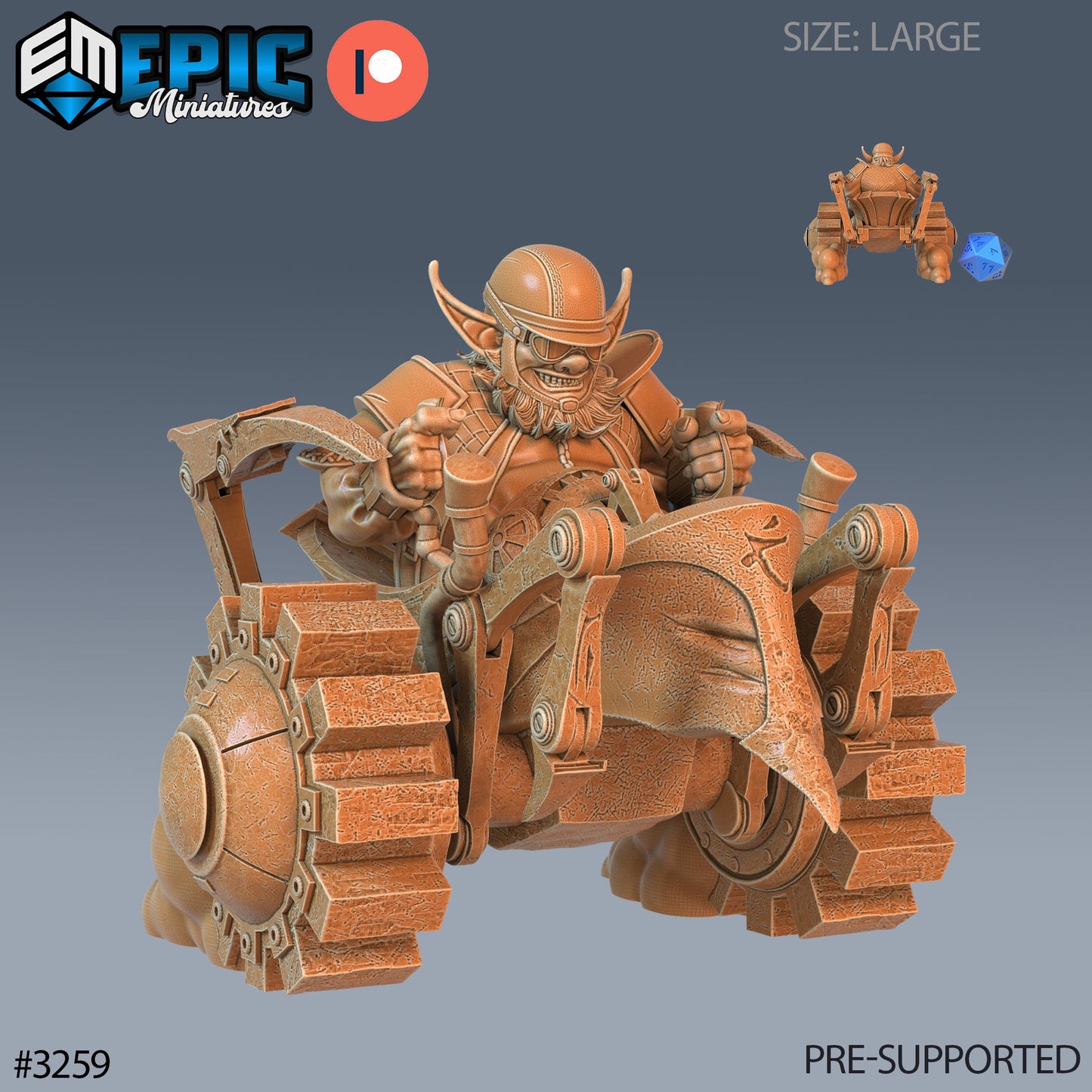 Wheelchair Goblin (3 Variants Available) - Epic Miniatures
