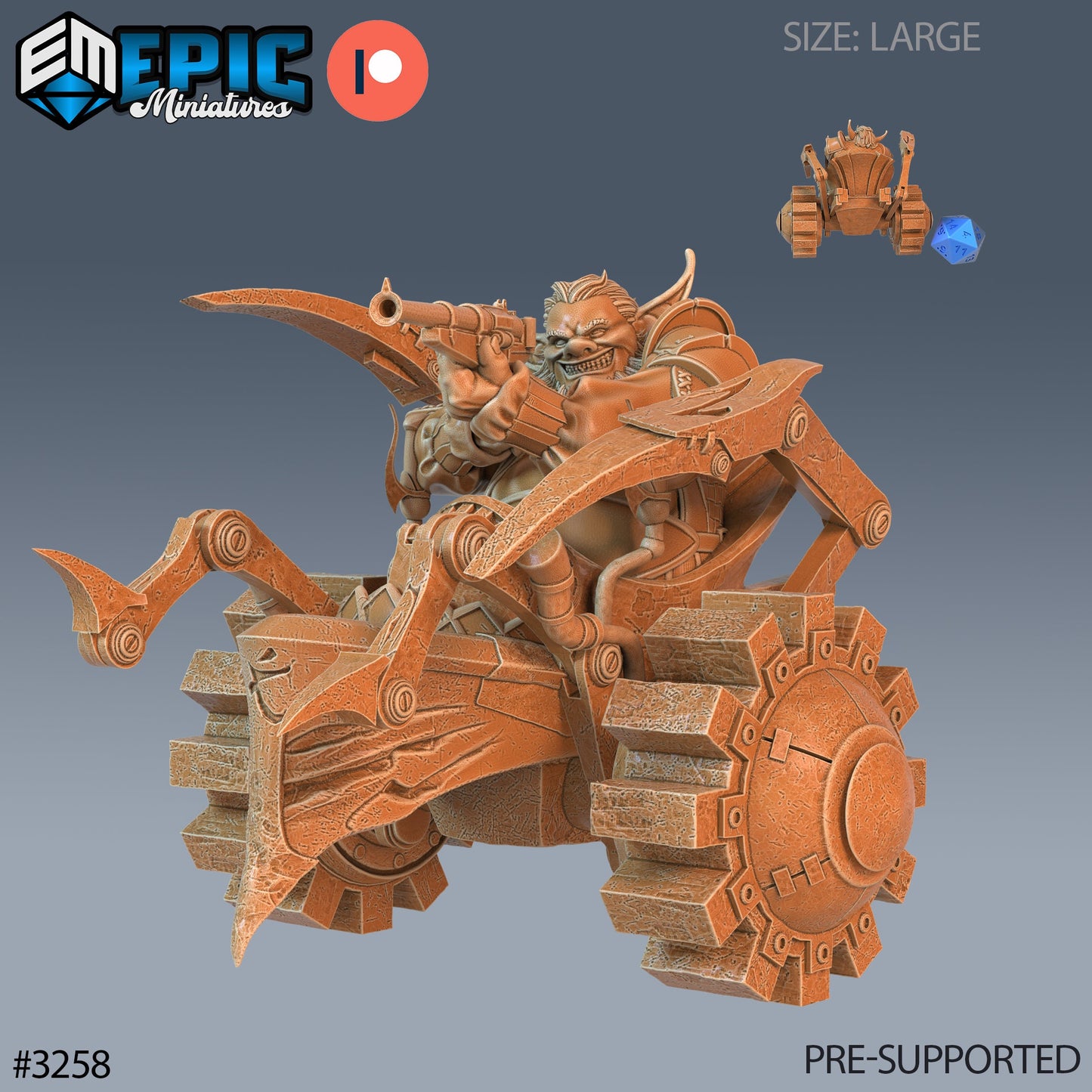 Wheelchair Goblin (3 Variants Available) - Epic Miniatures