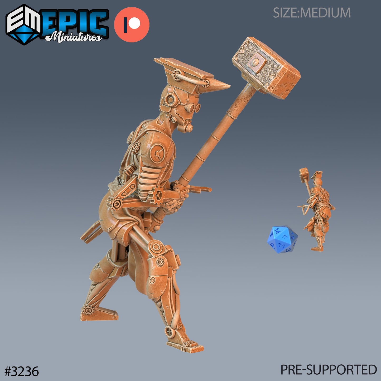 Construct Blacksmith (3 Variants Available) - Epic Miniatures